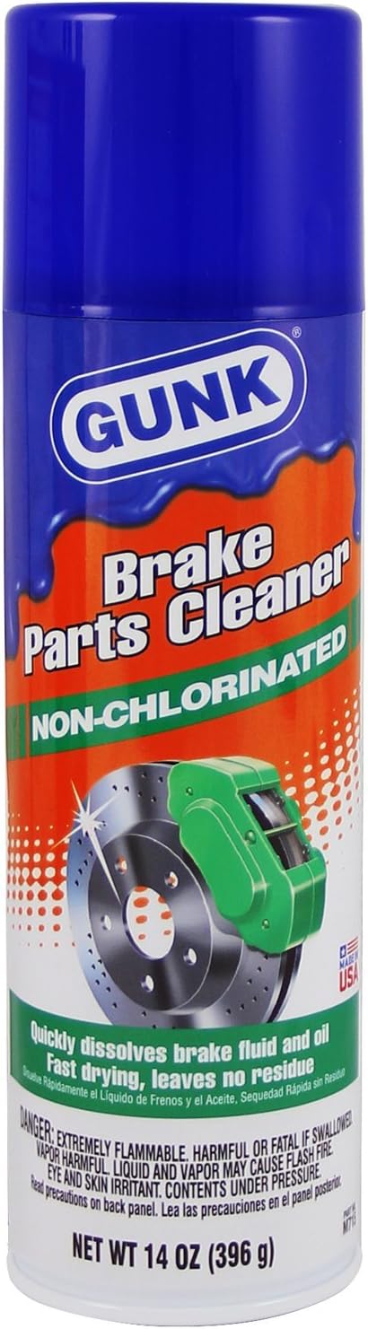 GUNK Brake Parts Cleaner – Non-Chlorinated Brake Cleaner Spray Can – Fast-Drying Formula for Pads, Rotors & Calipers - Helps Remove Brake Dust
