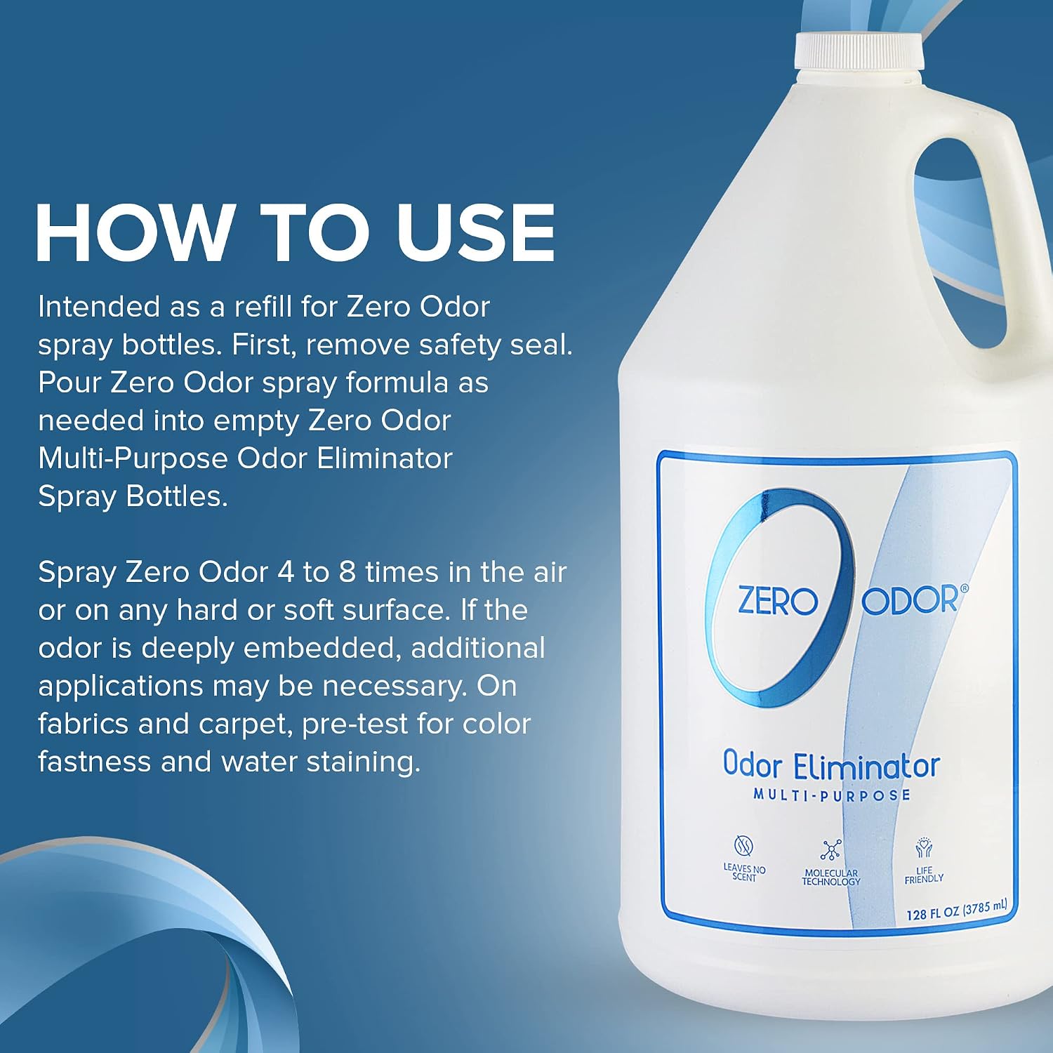 Zero Odor - Multi-Purpose Strong Odor Eliminator for Home, Office, Car, Bathroom, Hotel, Room Deodorizer, and Odor Neutralizer, 16oz