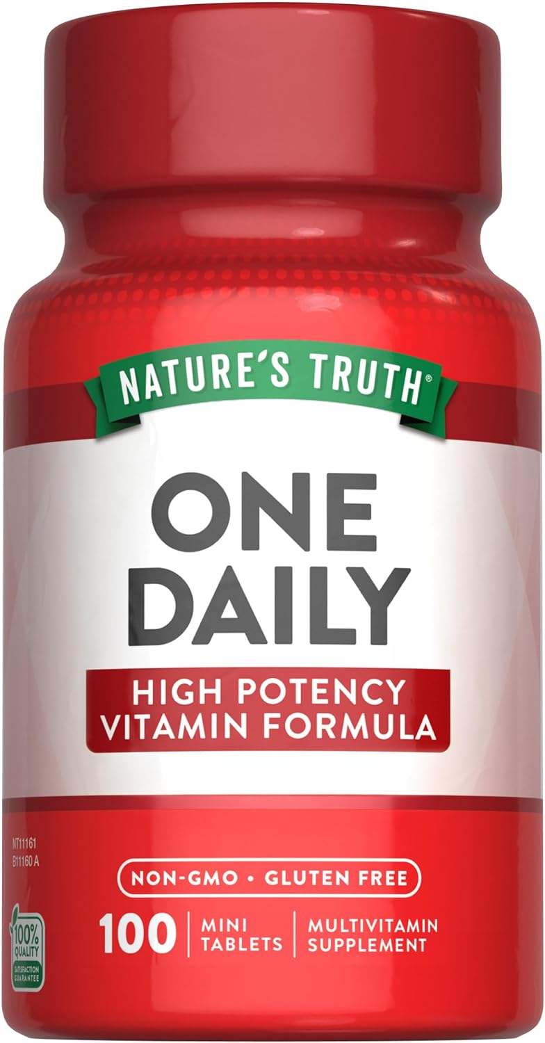 Nature's Truth One Daily Multivitamin | 100 Mini Tablets | for Men and Women | Non-GMO & Gluten Free Supplement | for Men and Women | Non-GMO &