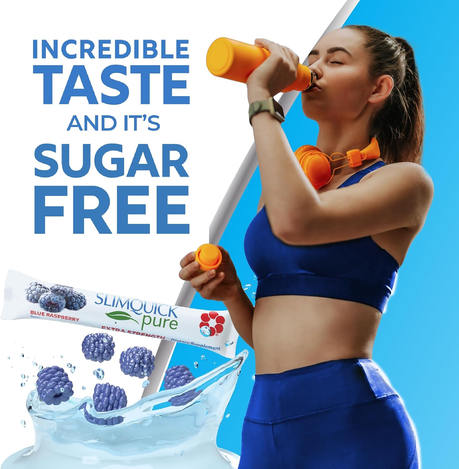 Slimquick Pure 3x Extra Strength Mixed Berry Drink Mix for Women to Help Achieve Weight Goals, Helps Metabolism, Keeps Full for Longer with Green Tea, Caffeine, Chaste Tree, Rhodiola Extract, 26 Count