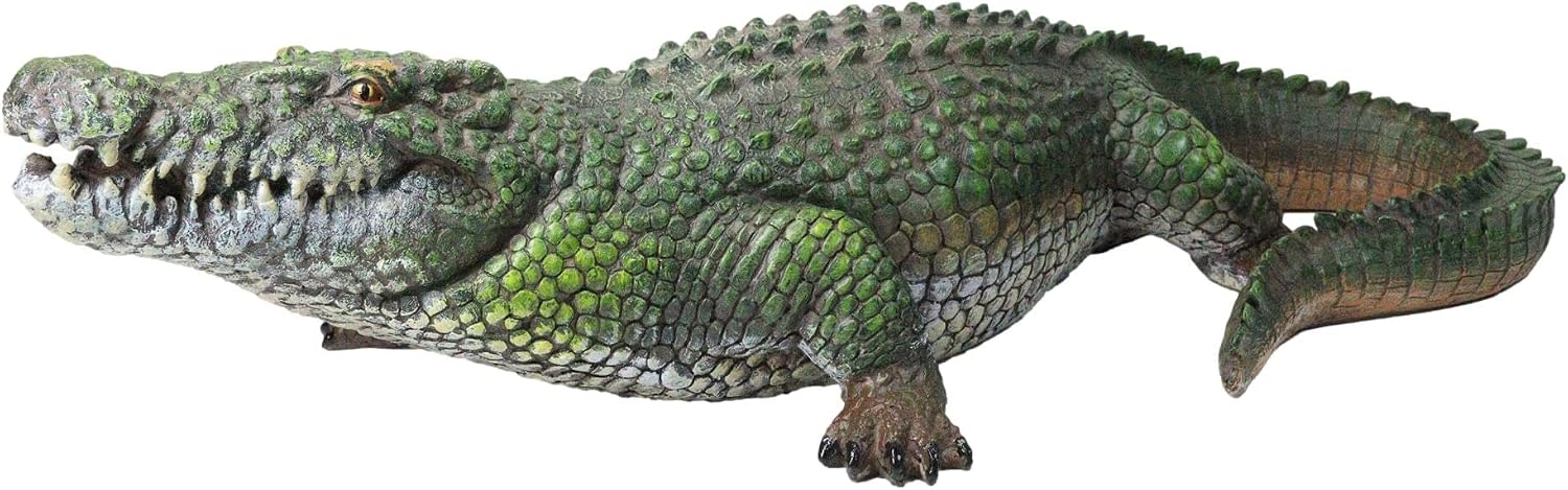 Ebros Gift 21" Long Realistic Alligator Crocodile Gallery Quality Statue As Home and Garden Decor Prank Surprise Guest Greeter of Alligators