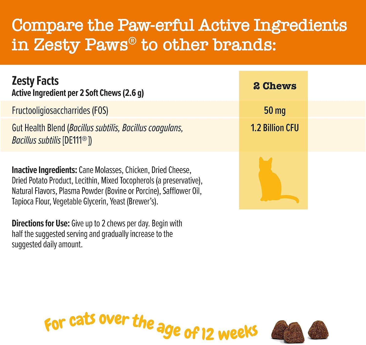 Zesty Paws Probiotics for Dogs - Digestive Enzymes for Gut Flora, Digestive Health, Diarrhea & Bowel Support - Clinically Studied DE111 - Dog Supplement Soft Chew for Pet Immune System - Pumpkin, 90ct