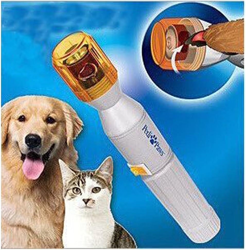 Fakeface Battery Powered Safe Auto Electric Pet Nail Clippers Trimmer Dog Cat Gentle Claw Paw Care Grinder Grooming Drill File Kit Nail Gentle