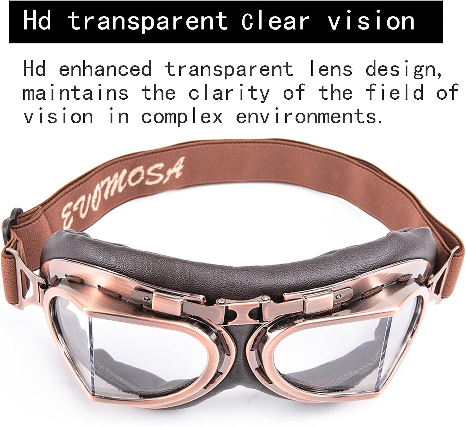 Motorcycle Goggles Anti Fog&Wind&Dust&Sand Aviator Pilot Motocross | Dirt Bike Atv Riding Goggles with Yellow Lens,Fit Over Glasses or Helmet