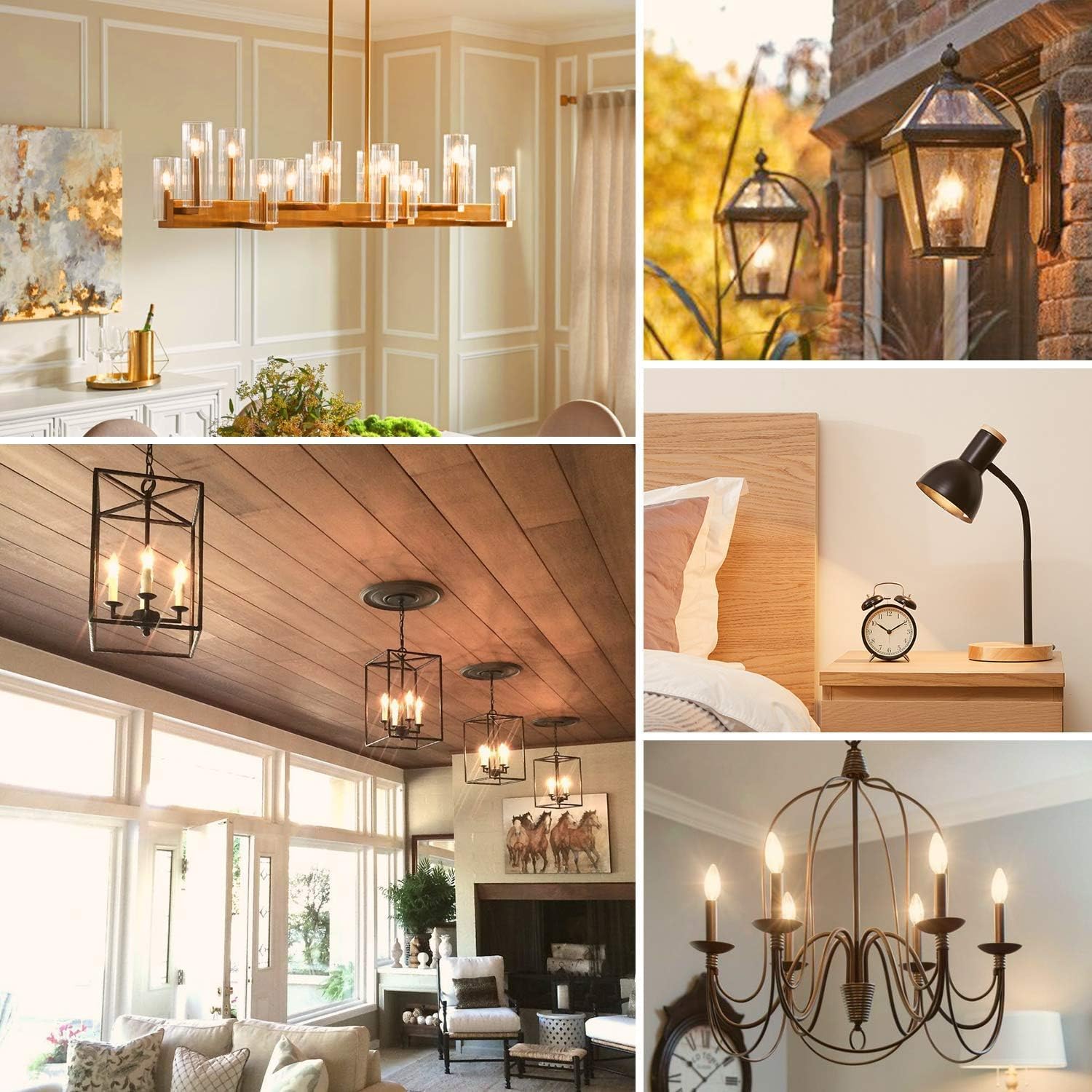 BesLowe 12-Pack Dimmable E12 LED Candelabra Bulbs 60W Equivalent, 2700K