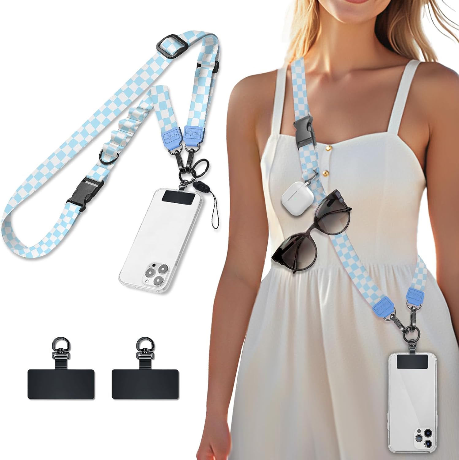 Icycay Phone Lanyard Crossbody Strap Neck Adjustable Teacher Women Cat