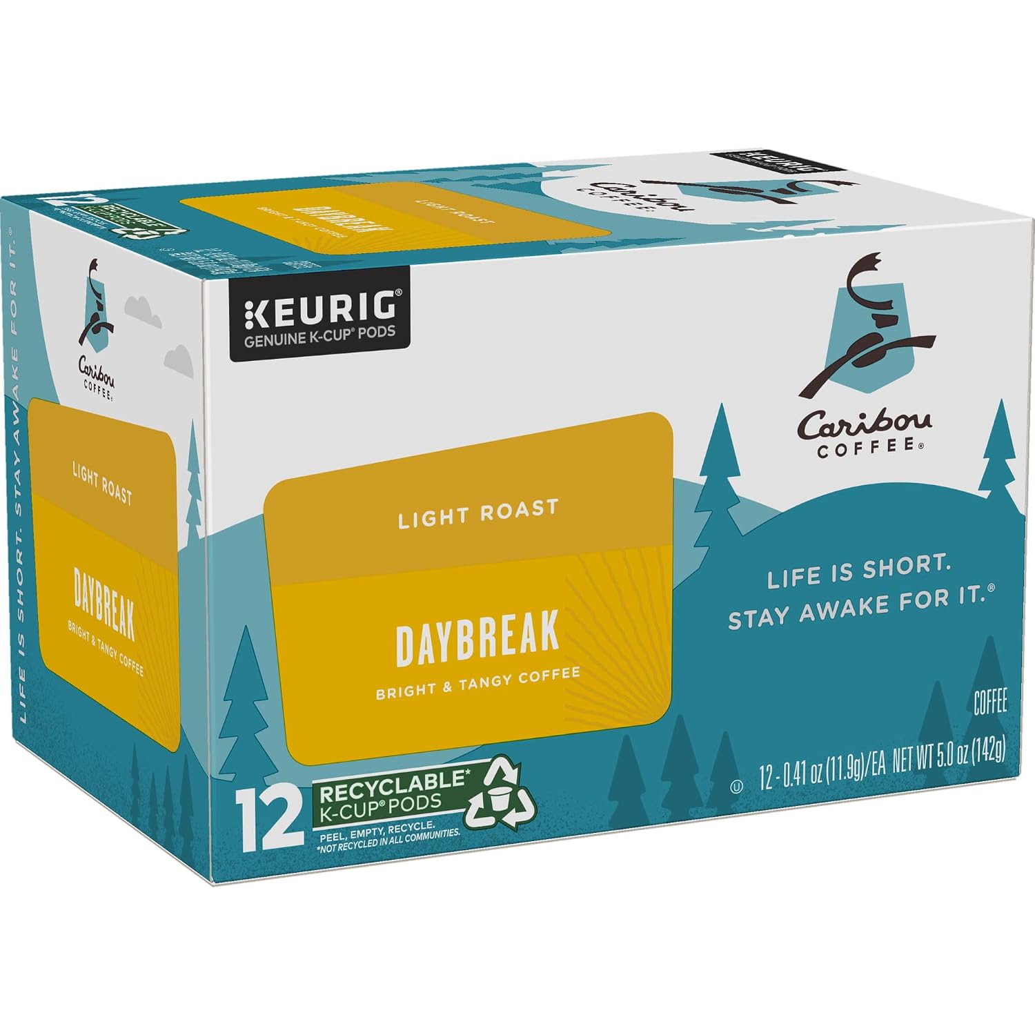 Caribou Coffee Caribou Blend Keurig Single-Serve K-Cup Pod, Medium Roast Coffee, 72 Count