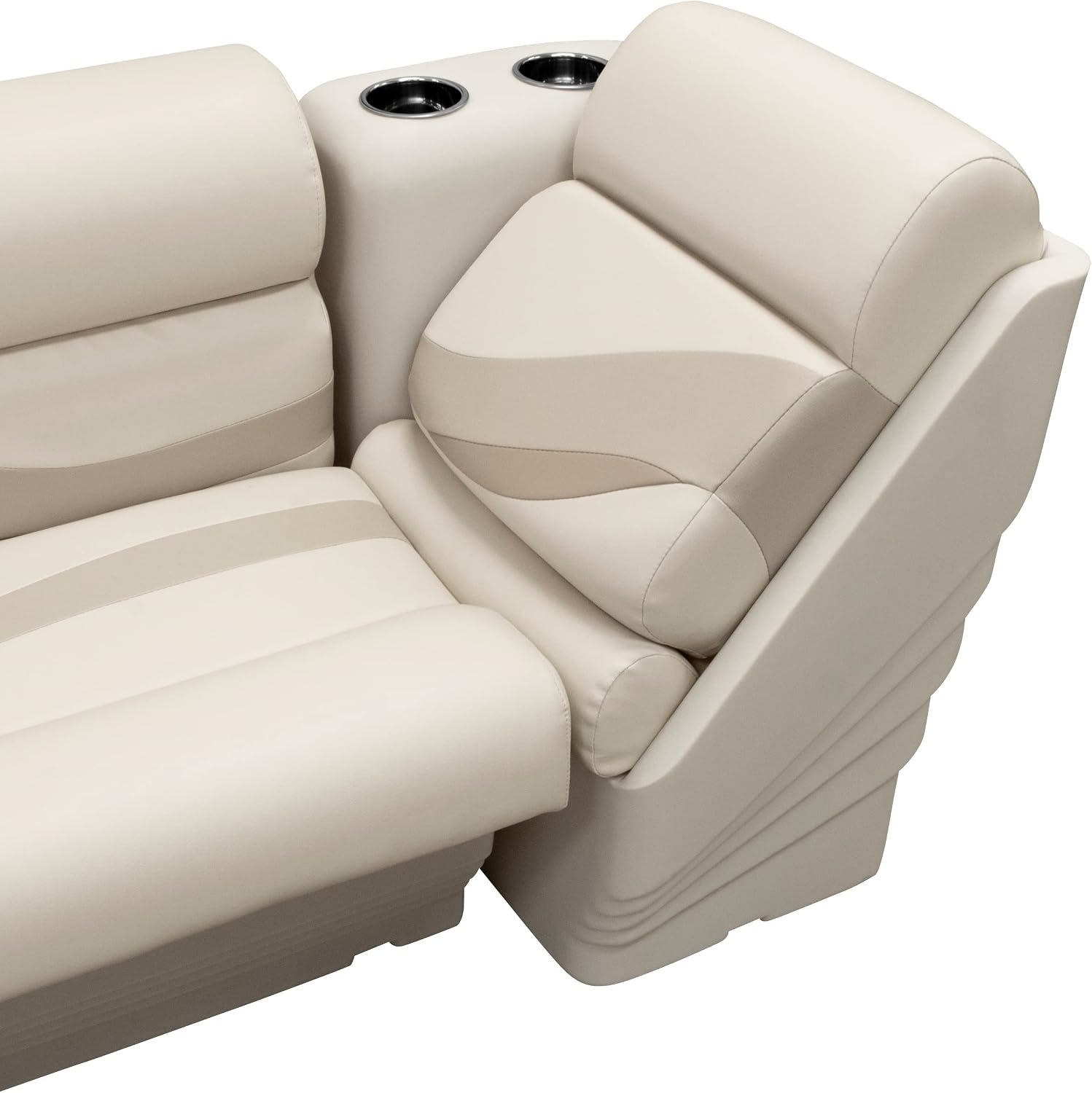 Wise BM13006L-986 Premier Series Pontoon Left Lean Back Recliner, Platinum/Spectra Navy/Cobalt