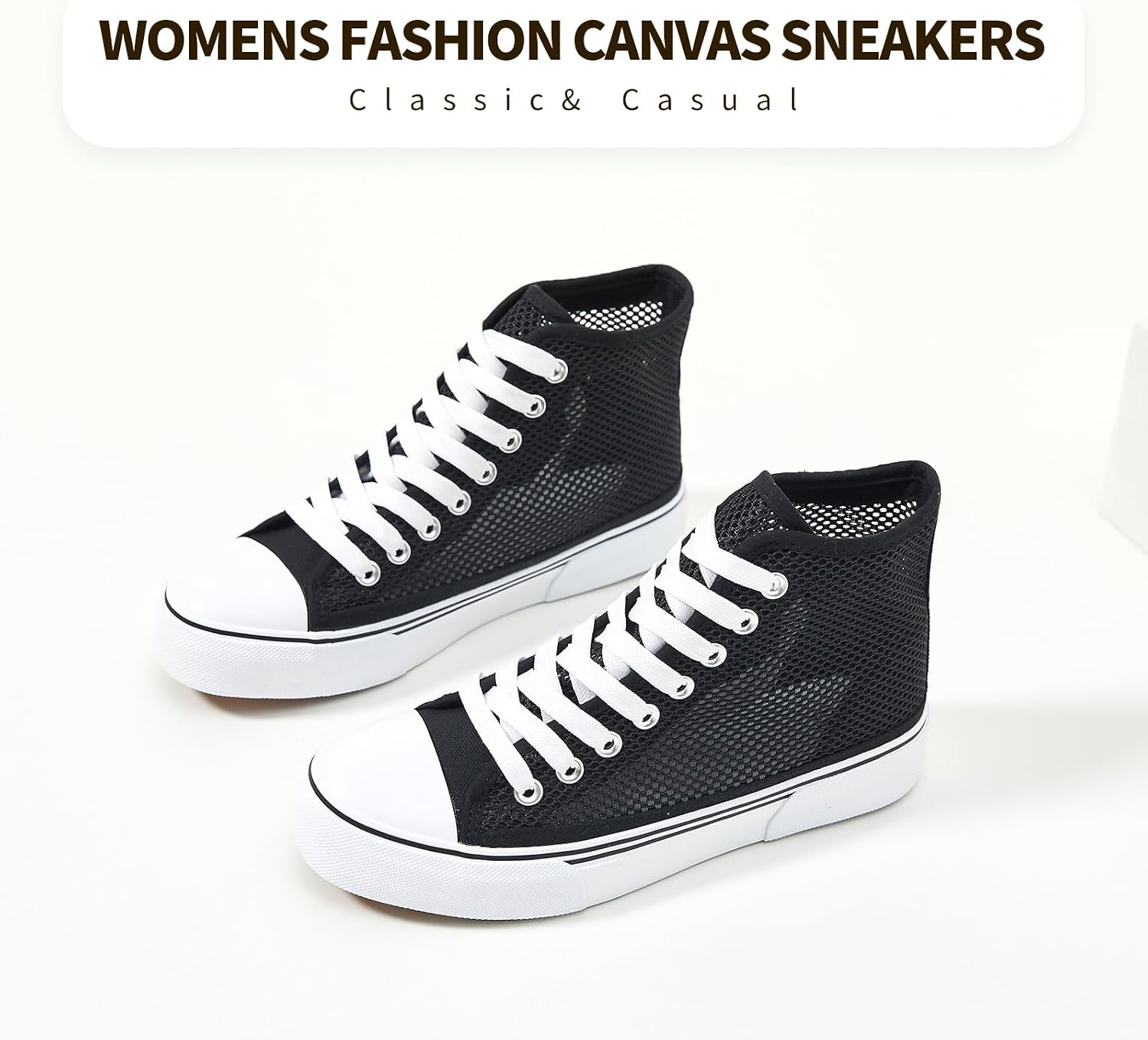 hash bubbie High Top Canvas Sneakers Fashion Walking Shoes