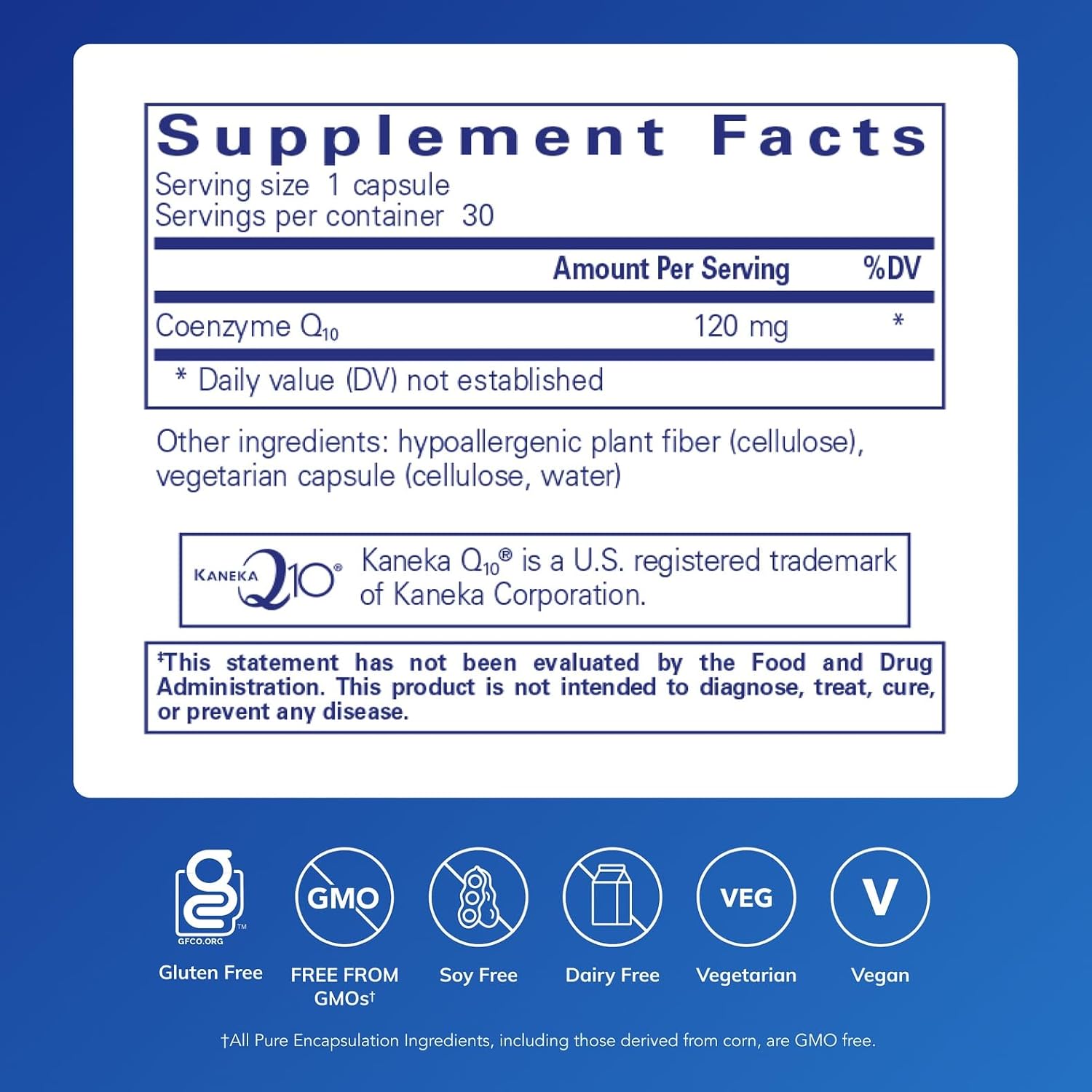 Pure Encapsulations CoQ10 120 mg - Coenzyme Q10 Supplement for Heart Health, Energy, Antioxidants, Brain & Memory Health - Cellular Health, Cognition & Cardiovascular Support* - 120 Capsules | Coenzyme Q10 Supplement for Heart Health, Energy, Antioxidant…