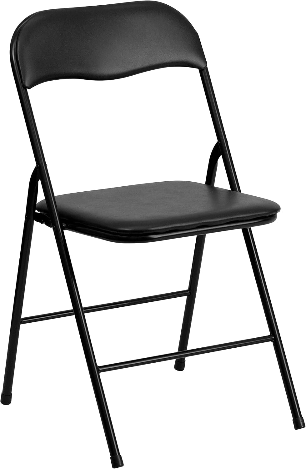 Flash Furniture Madelyn 33.5" Square Folding Multipurpose Card Table with Padded Vinyl Top, Portable Folding Game Table for 4 Players, Black