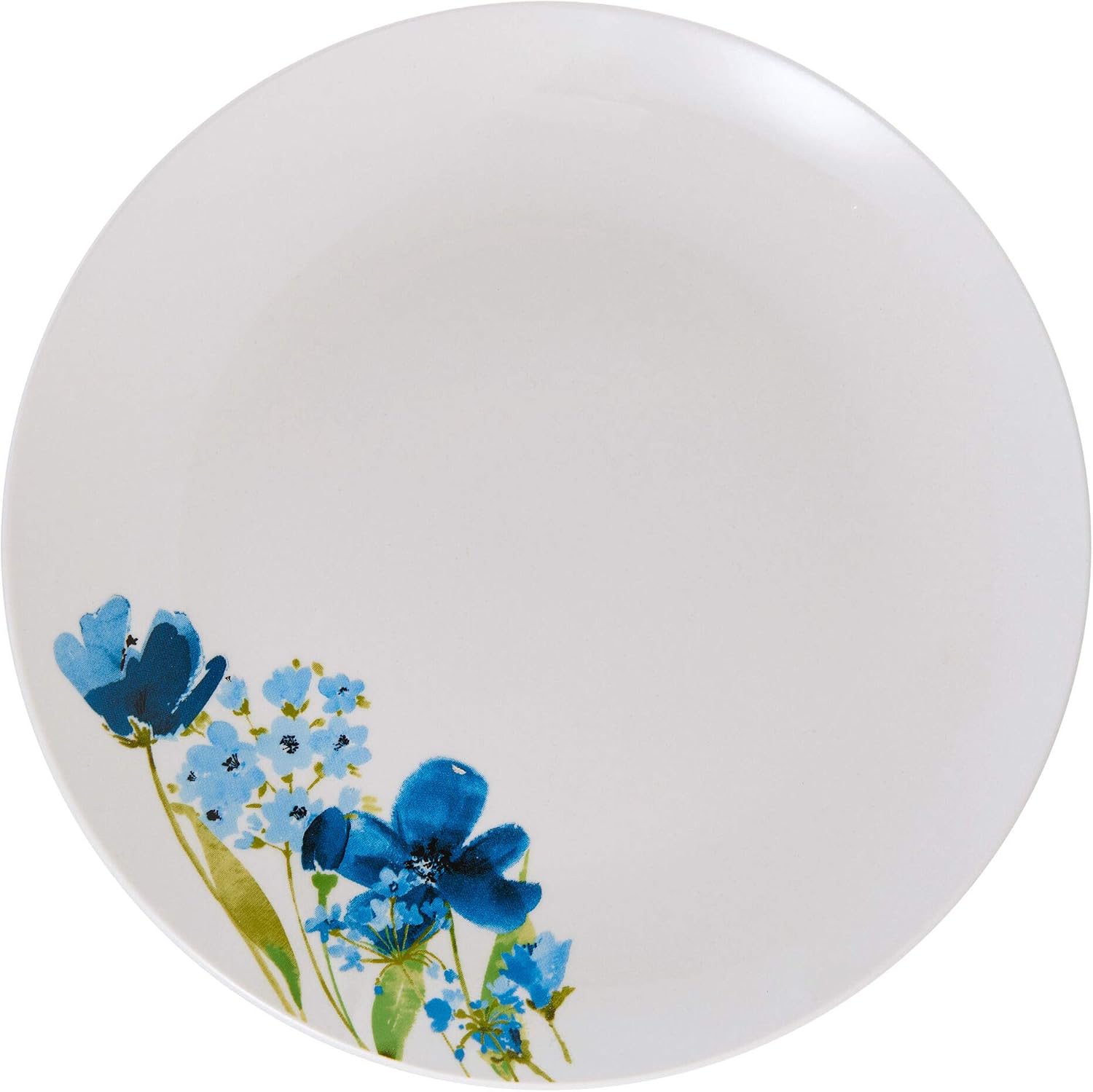 Studio Nova Kendall 16 Piece Dinnerware Set - White Porcelain Modern Tableware with Coupe Shapes & Unique Rim Design - Includes Dinner Plates Bowls