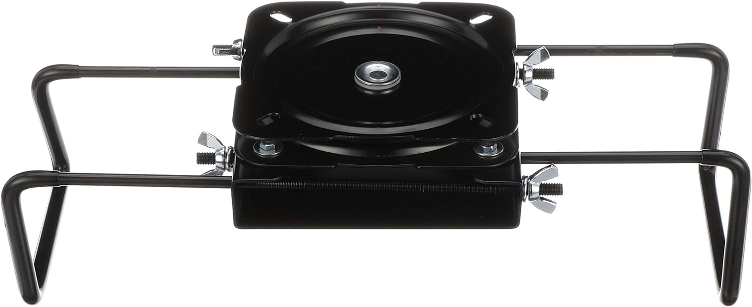 Attwood 15700-3 Seat Mount, Clamp-On With Swivel, Adjusts from 7 ½ inches to 18 inches, Black, Powder-Coated Steel
