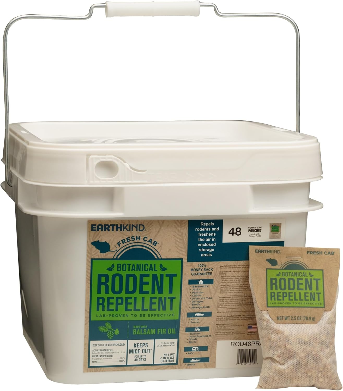Rodent Repellent; Quickly Repelling Pests from Treated Areas; Preventing Re-Infestation for up To 3 Months; Safe for Children, Pets and the Environment; Non-Toxic; 8-Scent Pouches