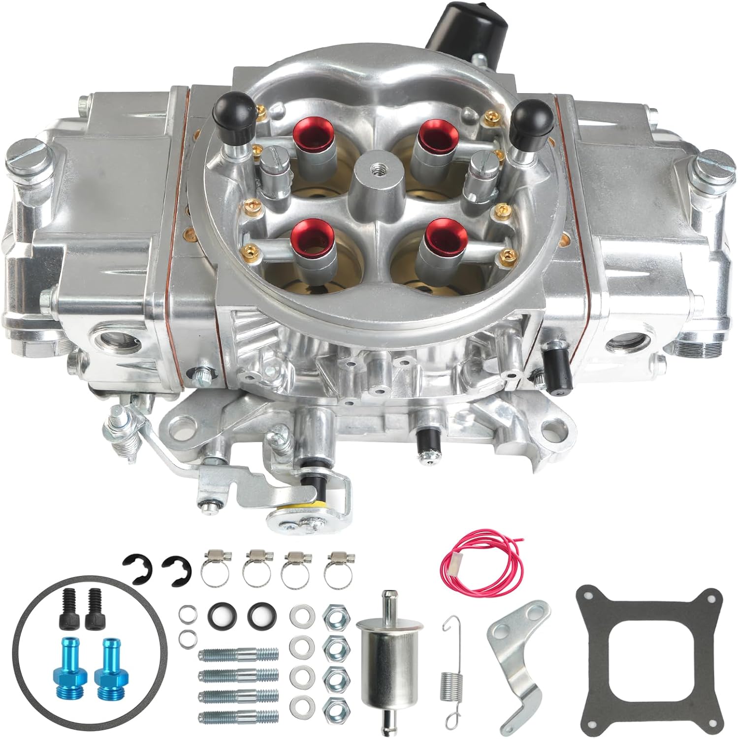 BR-67199 Carburetor for Holley 650 Cfm Race Series Mechanical Secondary Carburetor 4 Barrel 4150 Square Bore No Choke Dual Inlet