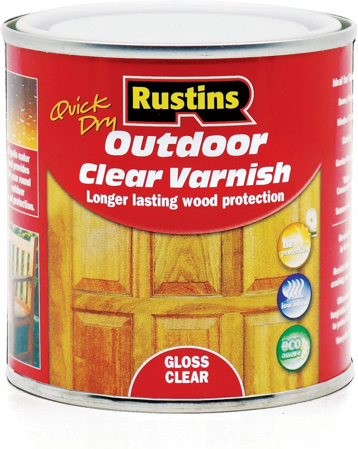 Rustins Quick Dry Outdoor Clear Satin Varnish 250ml