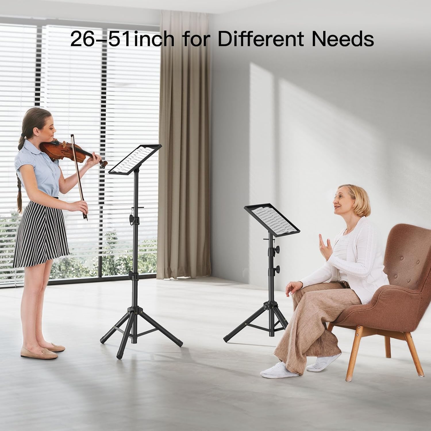 AMADA Projector Stand, Laptop Stand with Adjustable Height 22 to 36 inch, Heavy Duty Projector Mount as DJ Racks, Portable Projector Tripod Stand