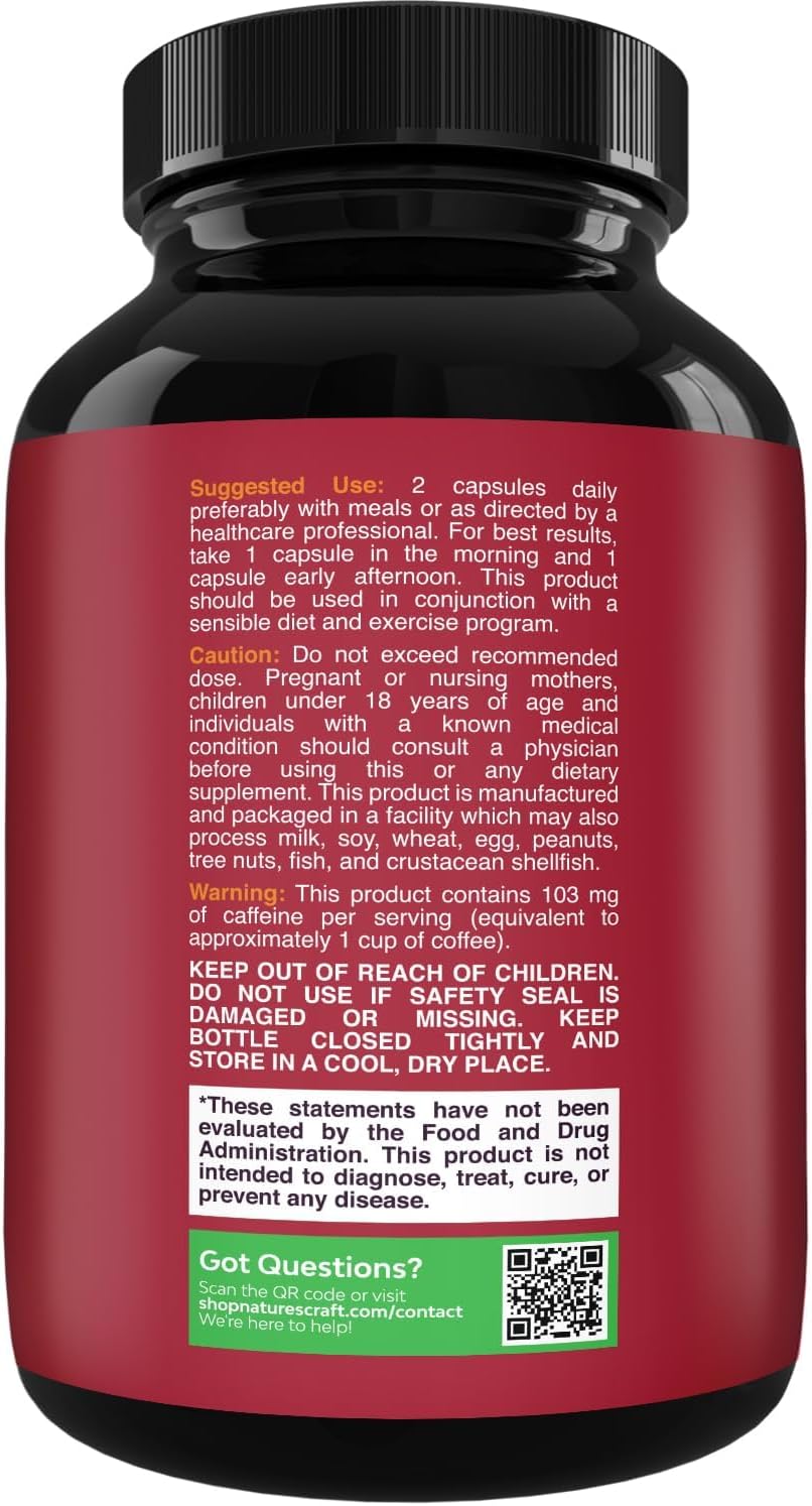 Natures Craft Blend of Raspberry Ketones, Green Tea Extract and African Mango – Lose Weight Faster – Potent Ingredients to Speed Up Weight Loss