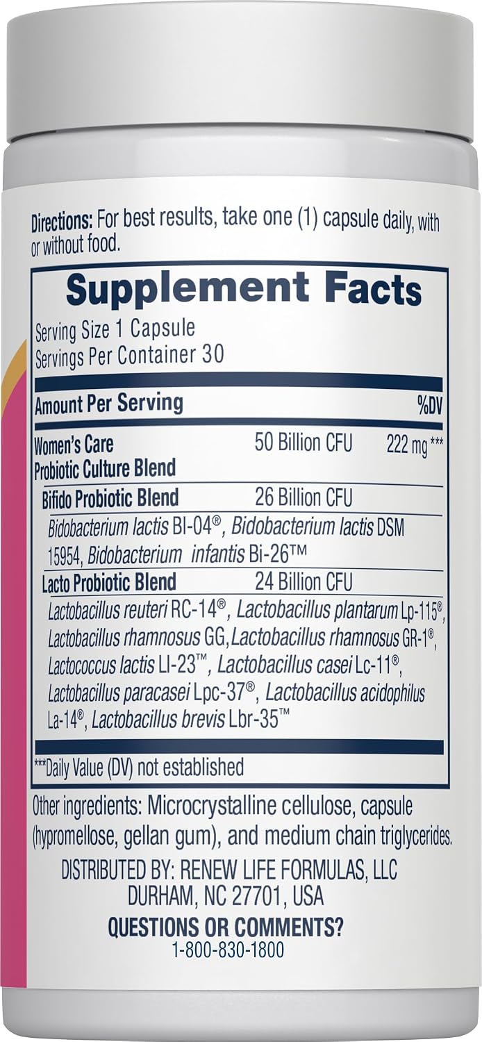 Renew Life Women's Probiotic 50 Billion CFU