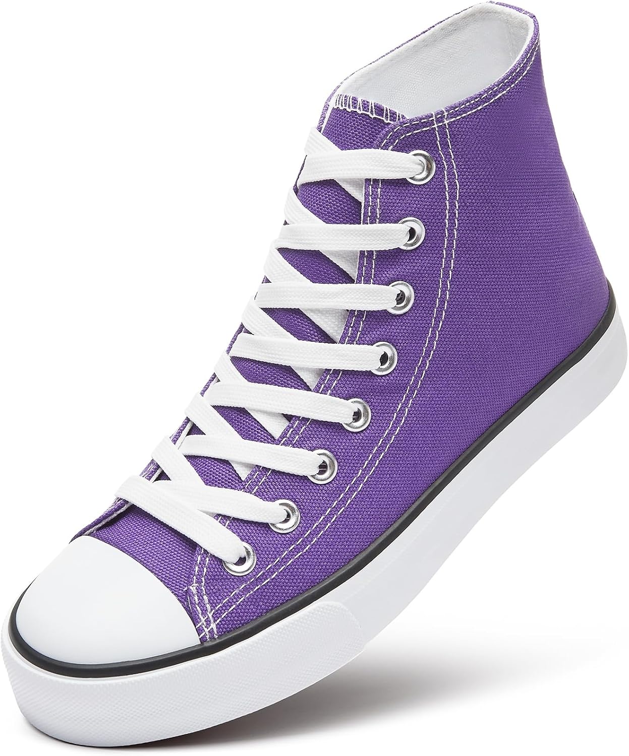 Womens Canvas Sneakers High Top Lace ups Casual Walking Shoes