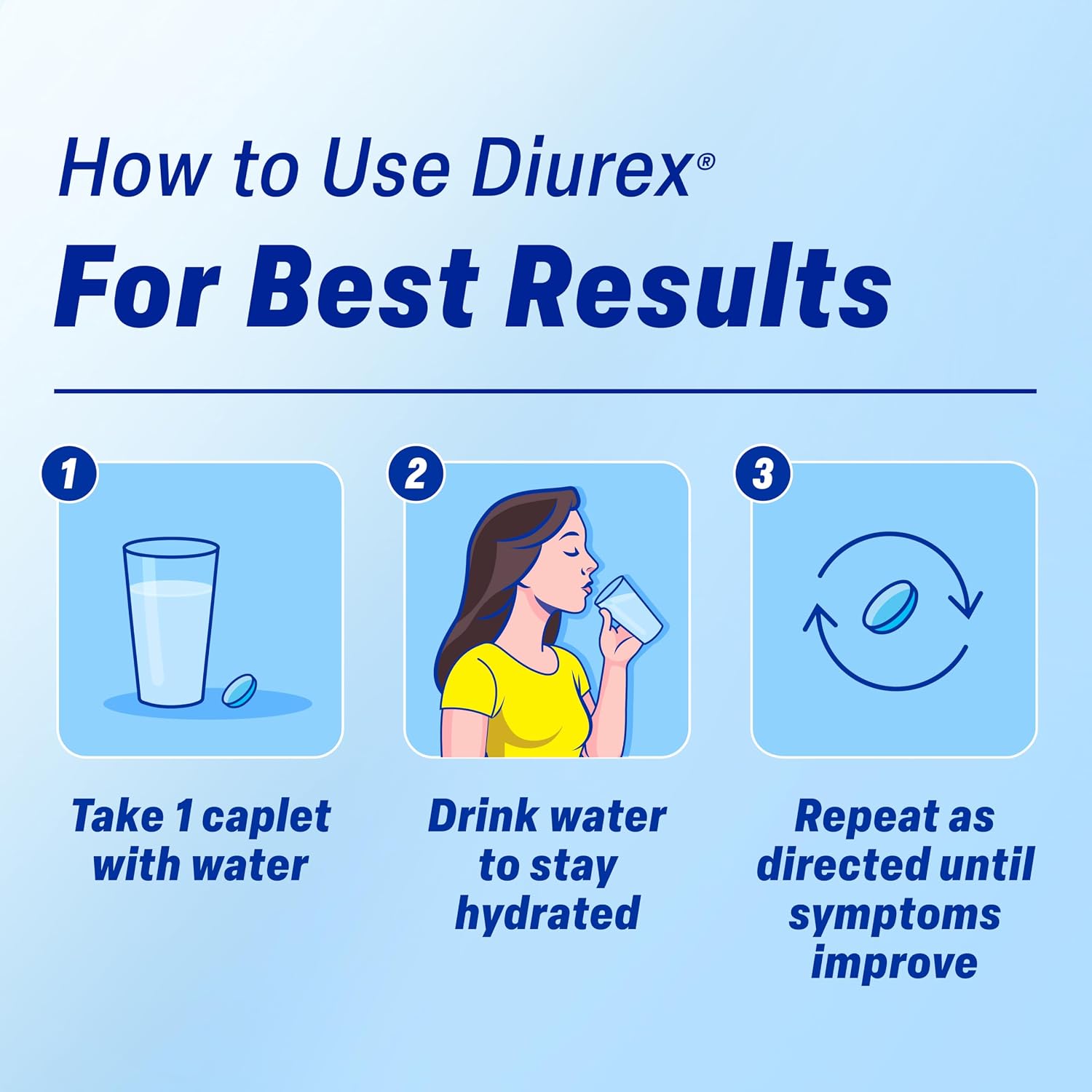 Diurex Caffeine-Free Bloat Relief, Maximum Strength, Relieve Water Bloat Discomfort, Up to 6 Hours of Relief, 48 Count | Promptly relieves water & belly bloat, discomfort, puffiness & swelling. Maximum strength with up to 6 hours relief.