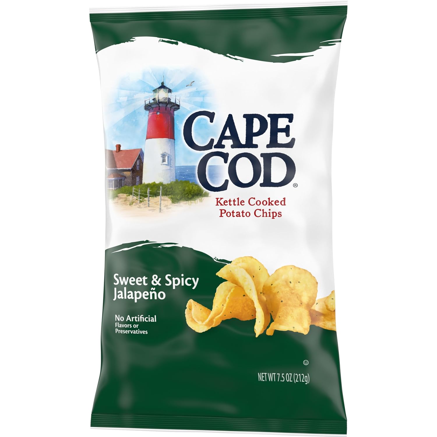 Cape Cod Sweet & Spicy Jalapeno Chips, 7.5 Oz Bag