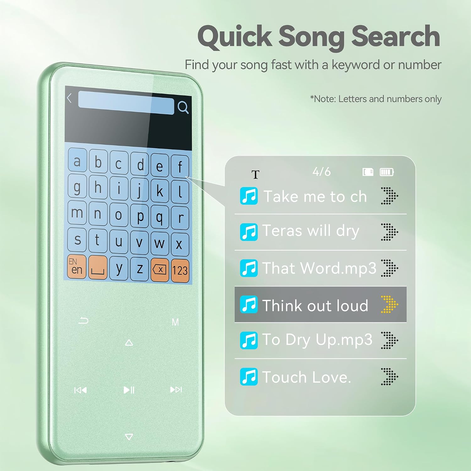AGPTEK 64GB MP3 Player with Bluetooth, M3 2.4'' Player with Speaker | with FM Radio, Touch Buttons, Supports Up to 128GB(Purple)