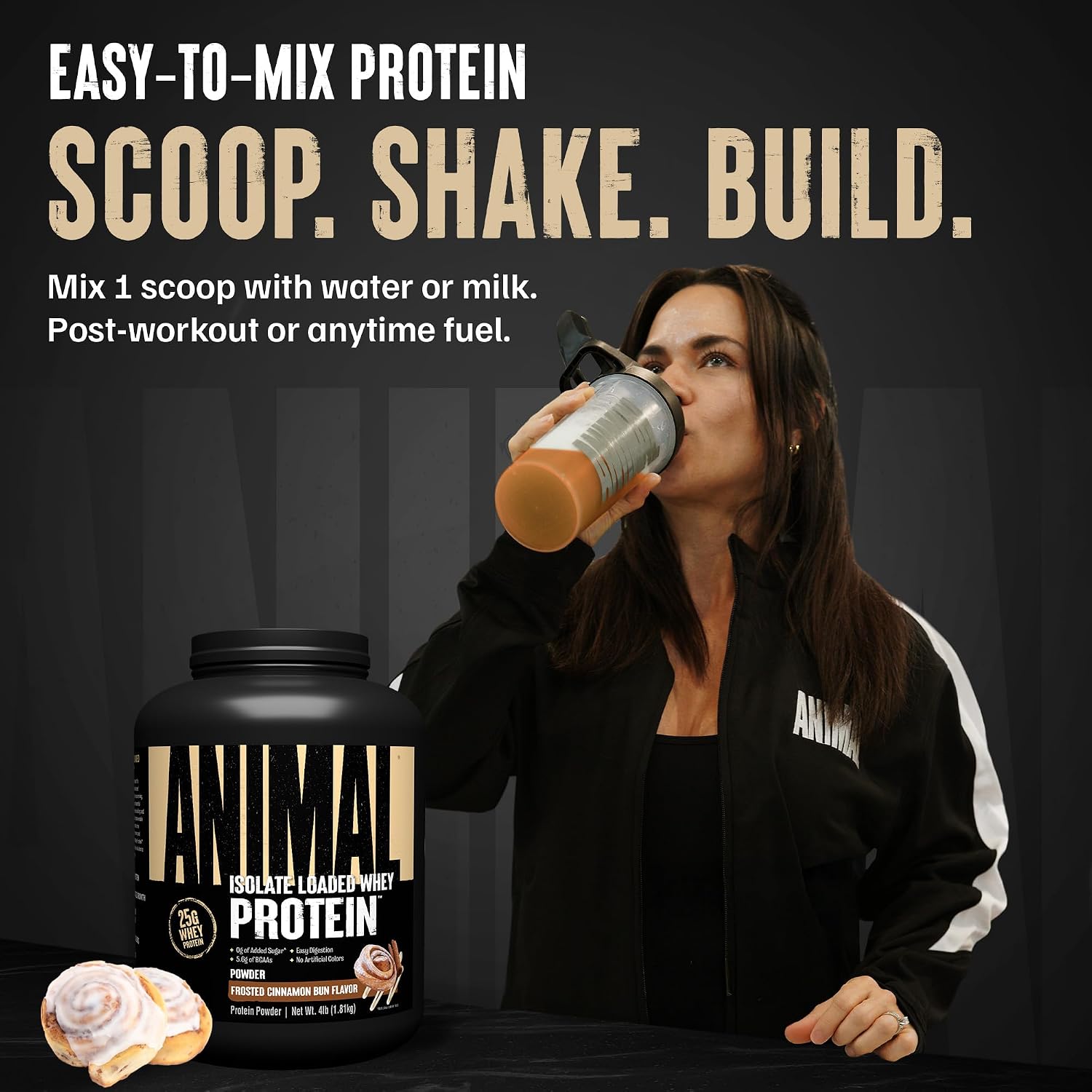 Animal Whey Isolate Protein Powder - Loaded for Pre & Post Workout Muscle Builder and Recovery with Digestive Enzymes for Men & Women - 25g Protein, Great Taste, Low Sugar - Chocolate 2 lbs