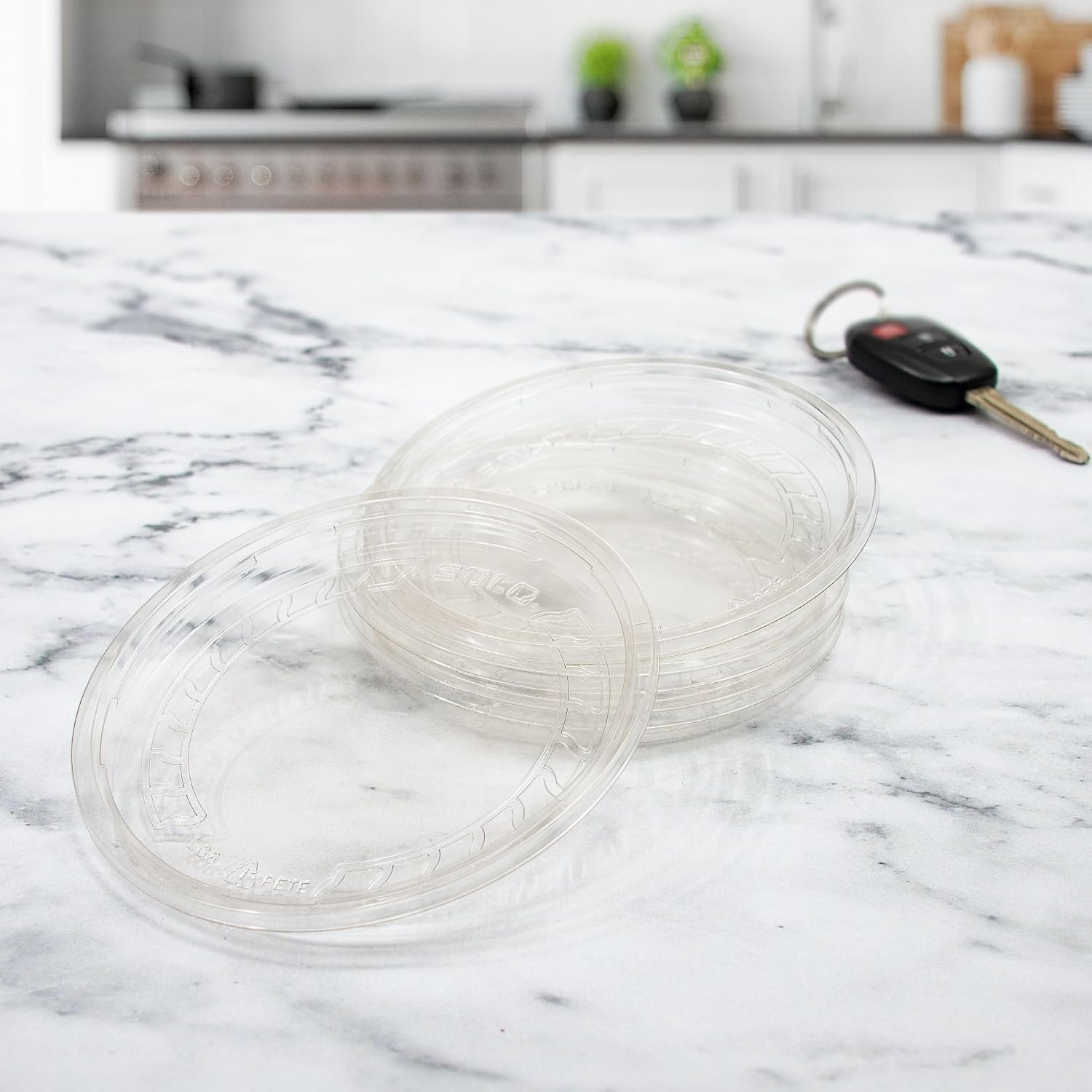 Solo LG8R-0090 Clear Overcap Lid Fits 8-32 oz PET Plastic Deli Container (Case of 500)