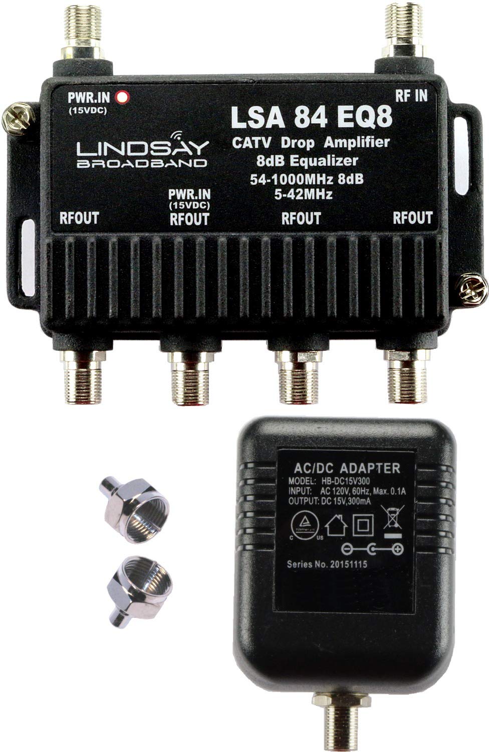 Reliable Cable 4-Port Cable TV/Antenna/HDTV/Internet Digital Signal Amplifier/Booster/Splitter/Equalizer with Passive Return