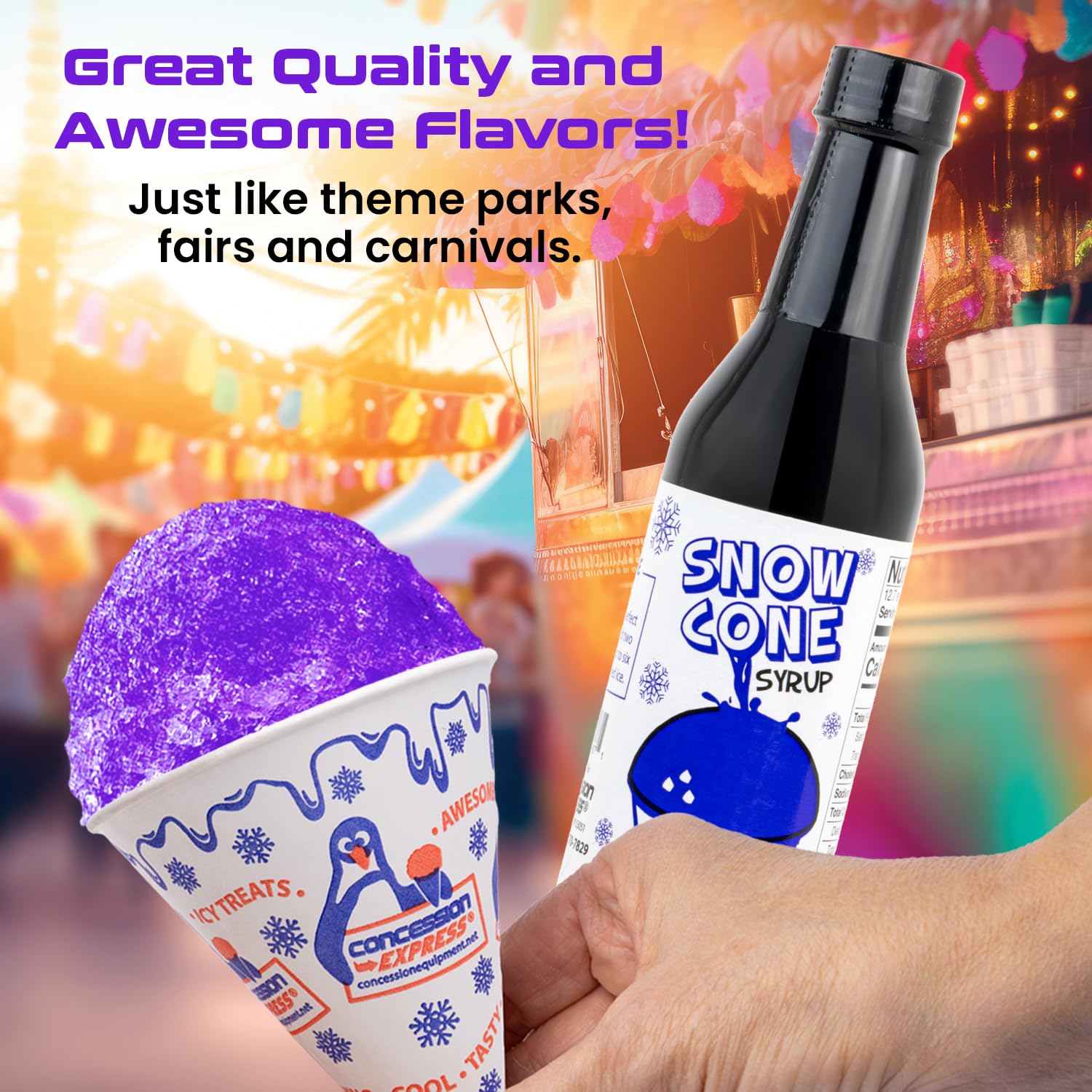 12.7oz Sno-Cone Syrups (4 Pack)