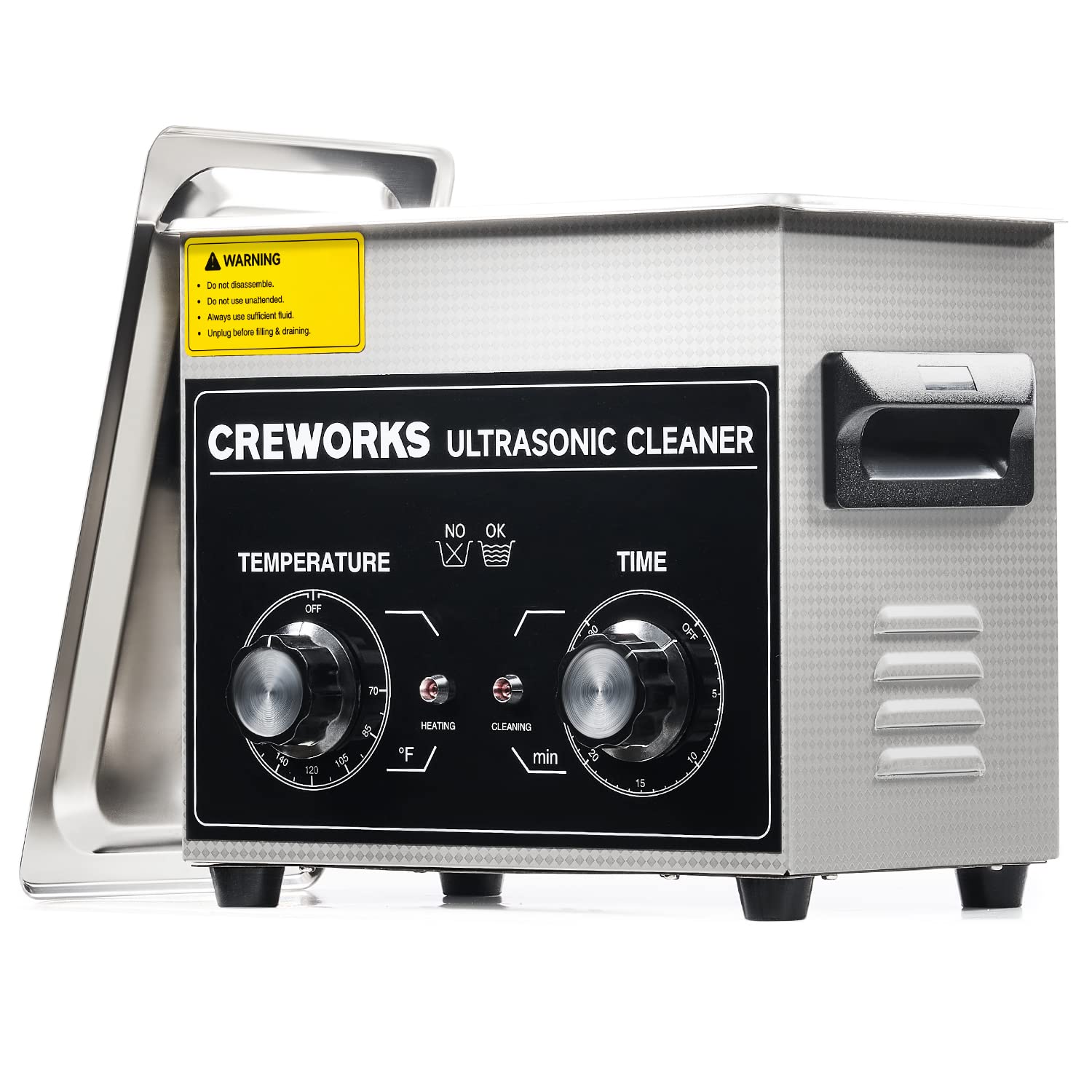 CREWORKS 3.2L Ultra Sonic Cleaning Machine - 120W Cavitation 100W Heat