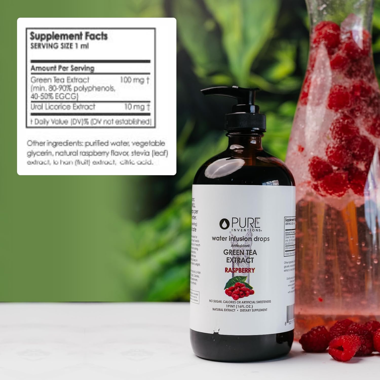 Pure Inventions Water Enhancer Drops - Refreshing and Delicious - Antioxidants, Electrolytes - No Sugar, Calories, or Artificial Sweeteners - Cranberry and Elderberry (60 Servings)