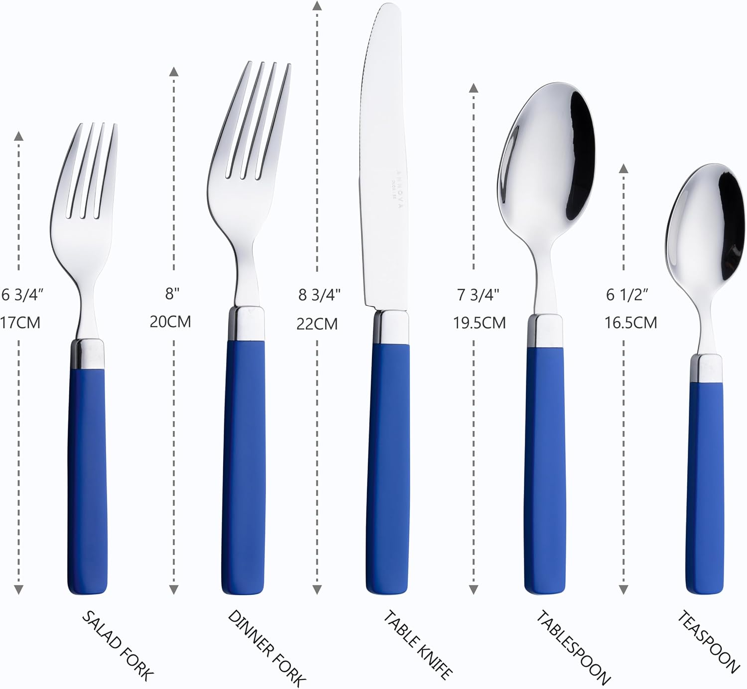 ANNOVA Silverware Set Stainless Steel Colorful Tableware Kitchen Flatware Set Utensils, Includes Dinner Knives, Forks, Spoons