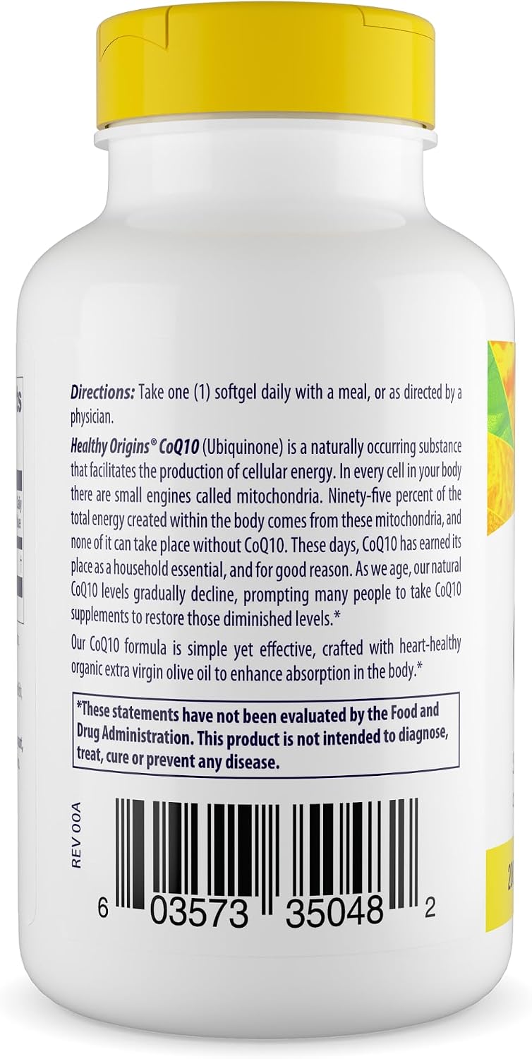 Healthy Origins CoQ10 200 mg, Kaneka Q10, 150 Softgels