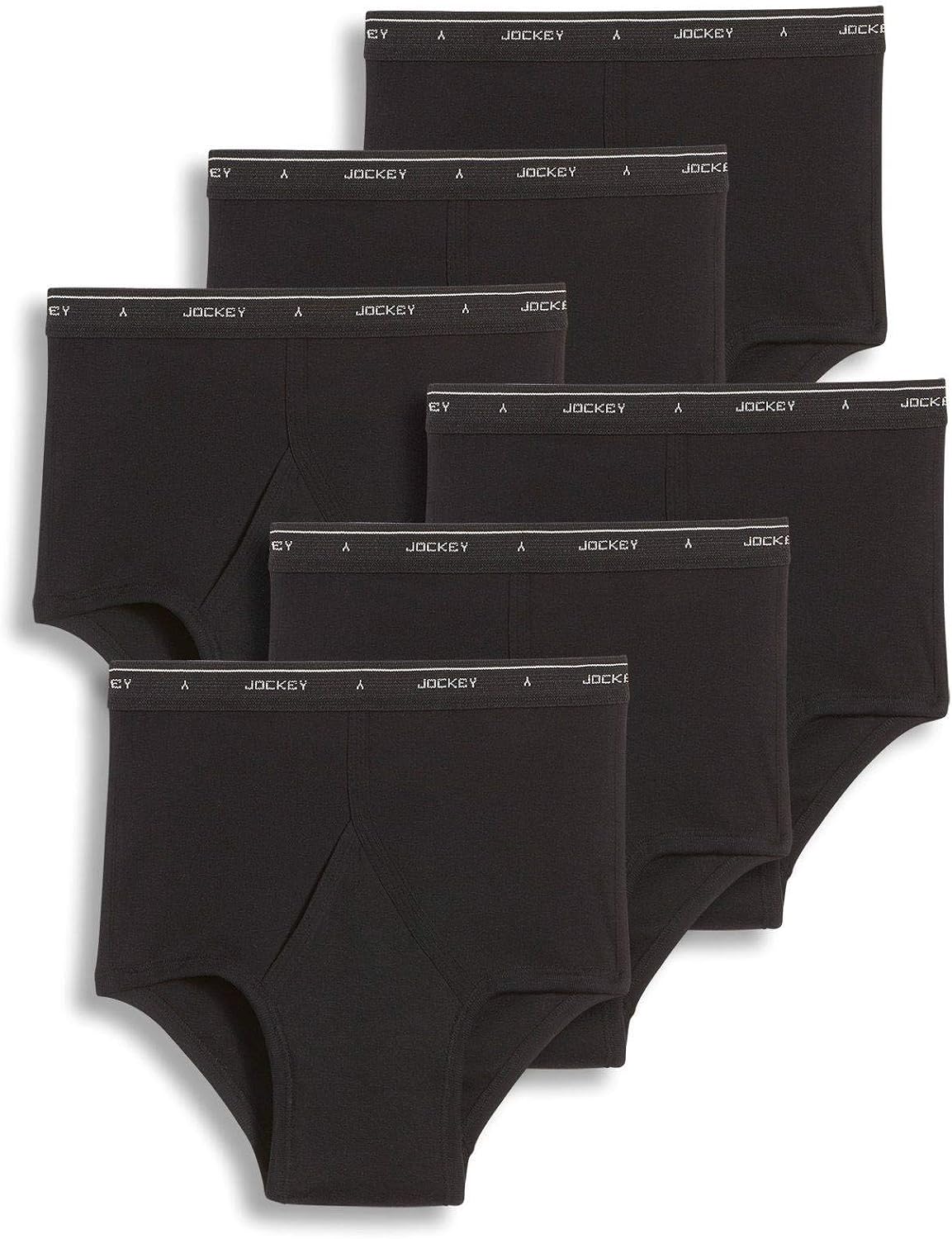 Jockey Classic Full Rise Brief- 6 Pack - 100% Cotton Underwear for Men