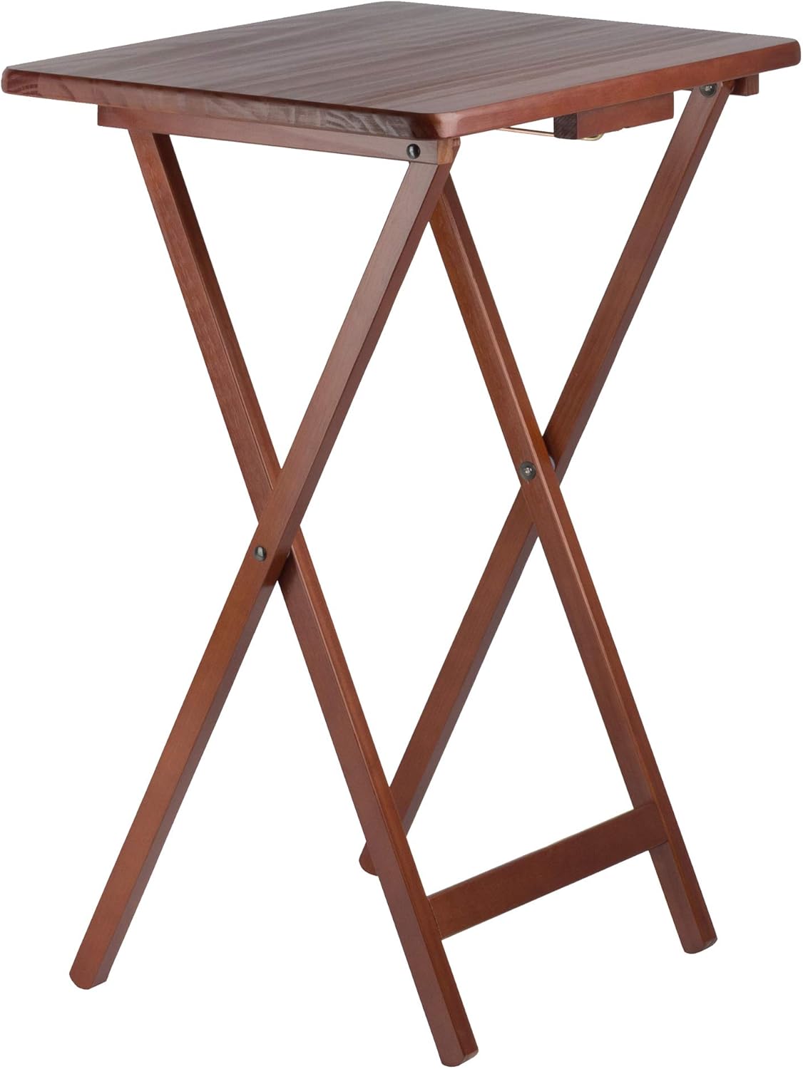 Winsome Alex Set of 2 Foldable Snack Tables, Natural, 26"