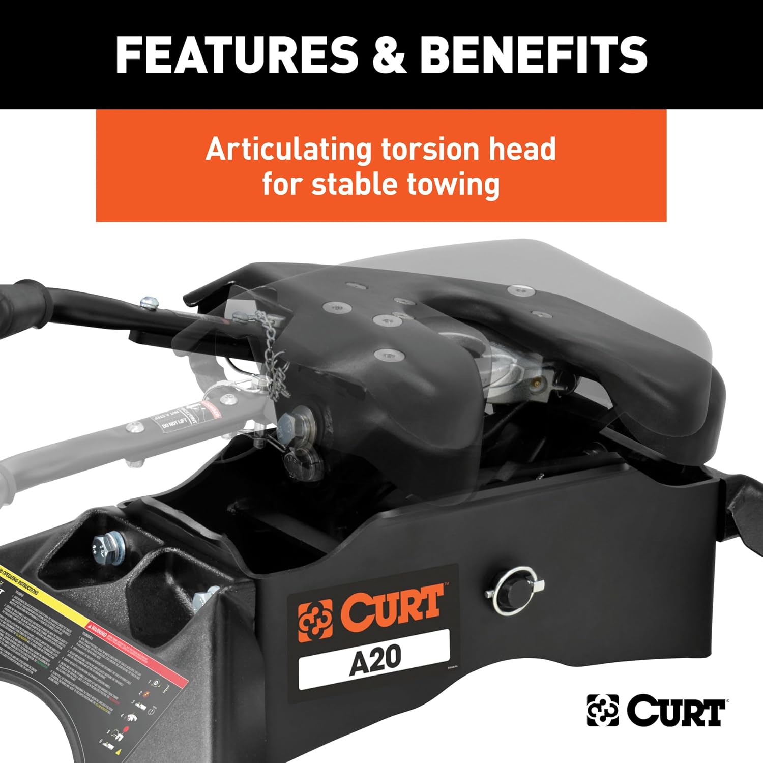 CURT 16140 A20 5th Wheel Hitch, 20,000 lbs.