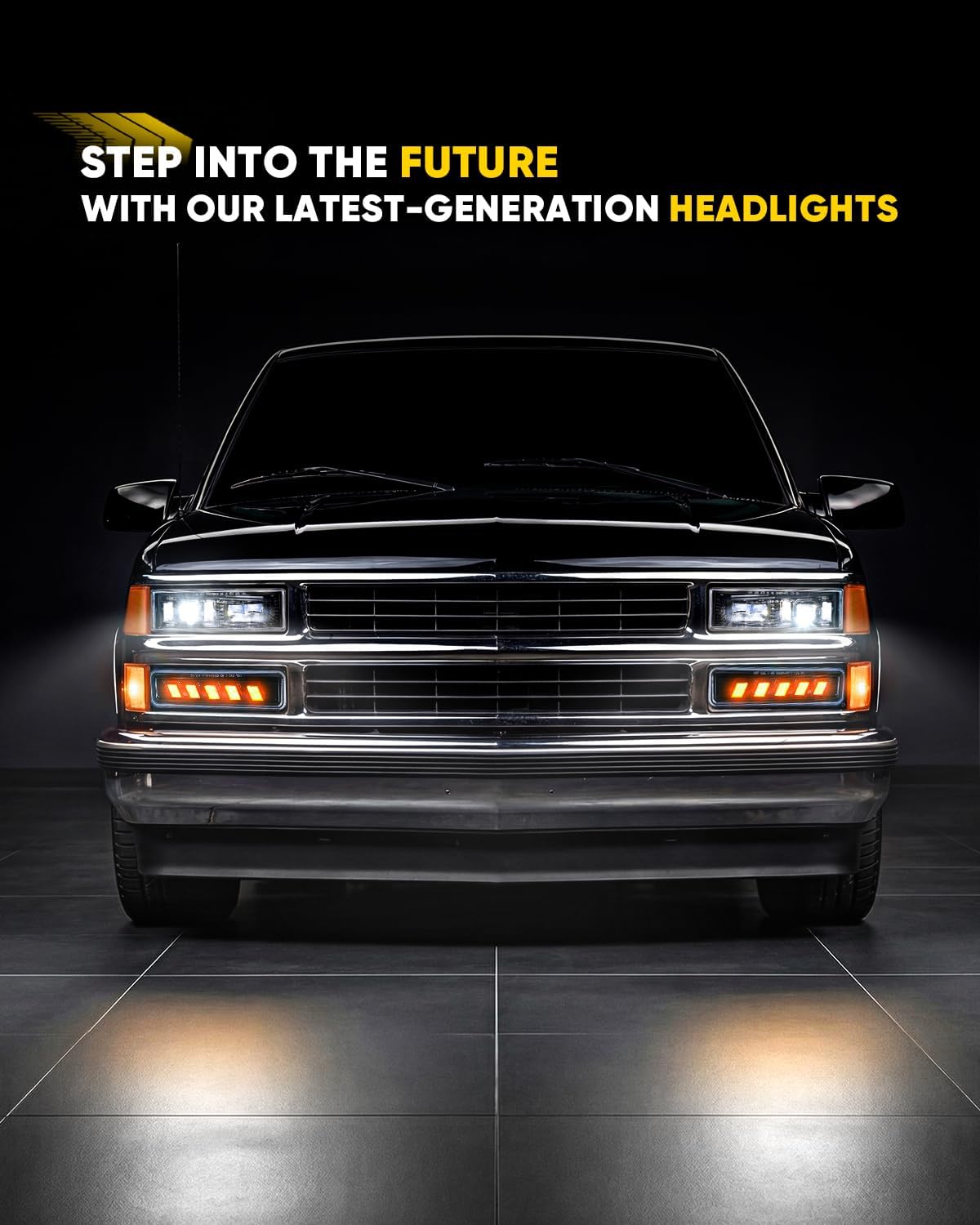 5x7 7x6 Inches LED Headlights H6054 Hi/Low Sealed Beam DOT/SAE Headlamps