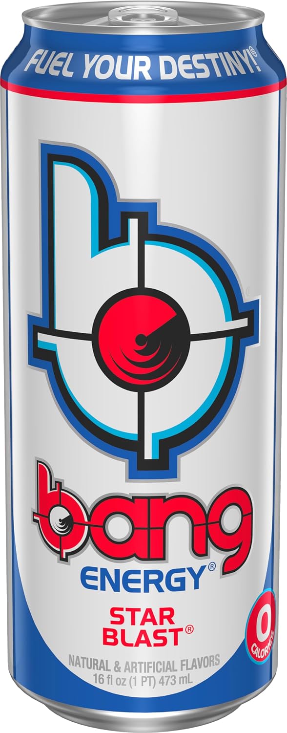 Bang Energy Blue Razz, Sugar-Free Energy Drink, 16-Ounce | Pack of 12