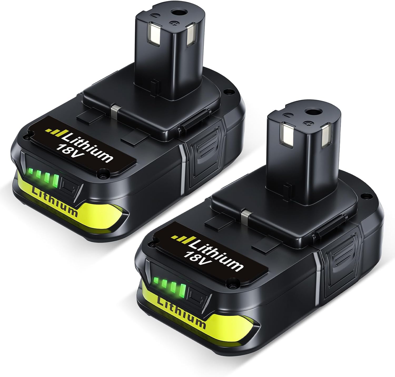 VINIDA 2-Pack 3.6Ah P102 Replacement for Ryobi 18V Battery High Performance P103 P104 P105 P107 P108 Compatible with Ryobi Battery Cordless Power