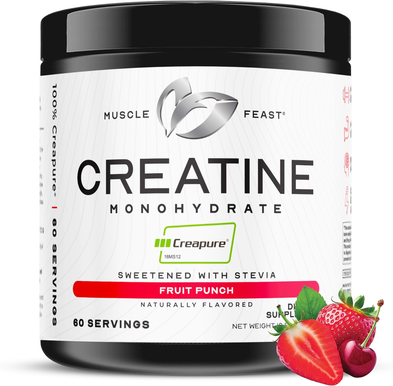 Muscle Feast Creapure Creatine Monohydrate Powder, Unflavored (300g) | Vegan, Non-GMO, Keto Friendly Mass Gainer, Muscle Recovery Supplement & Trusted Creatine for Muscle Growth, Creatine Powder