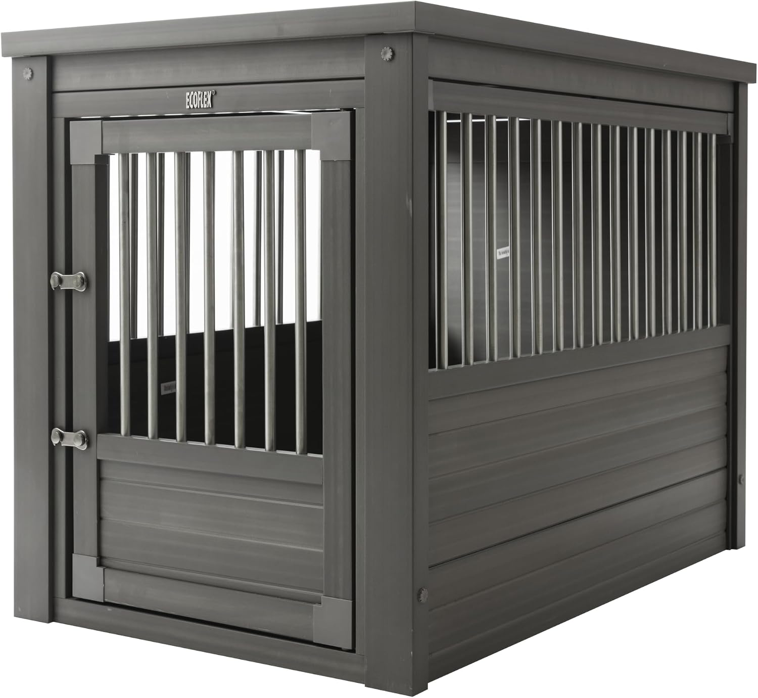 New Age Pet ecoFLEX Pet Crate/End Table, Small, Grey, Model:EHHC405S