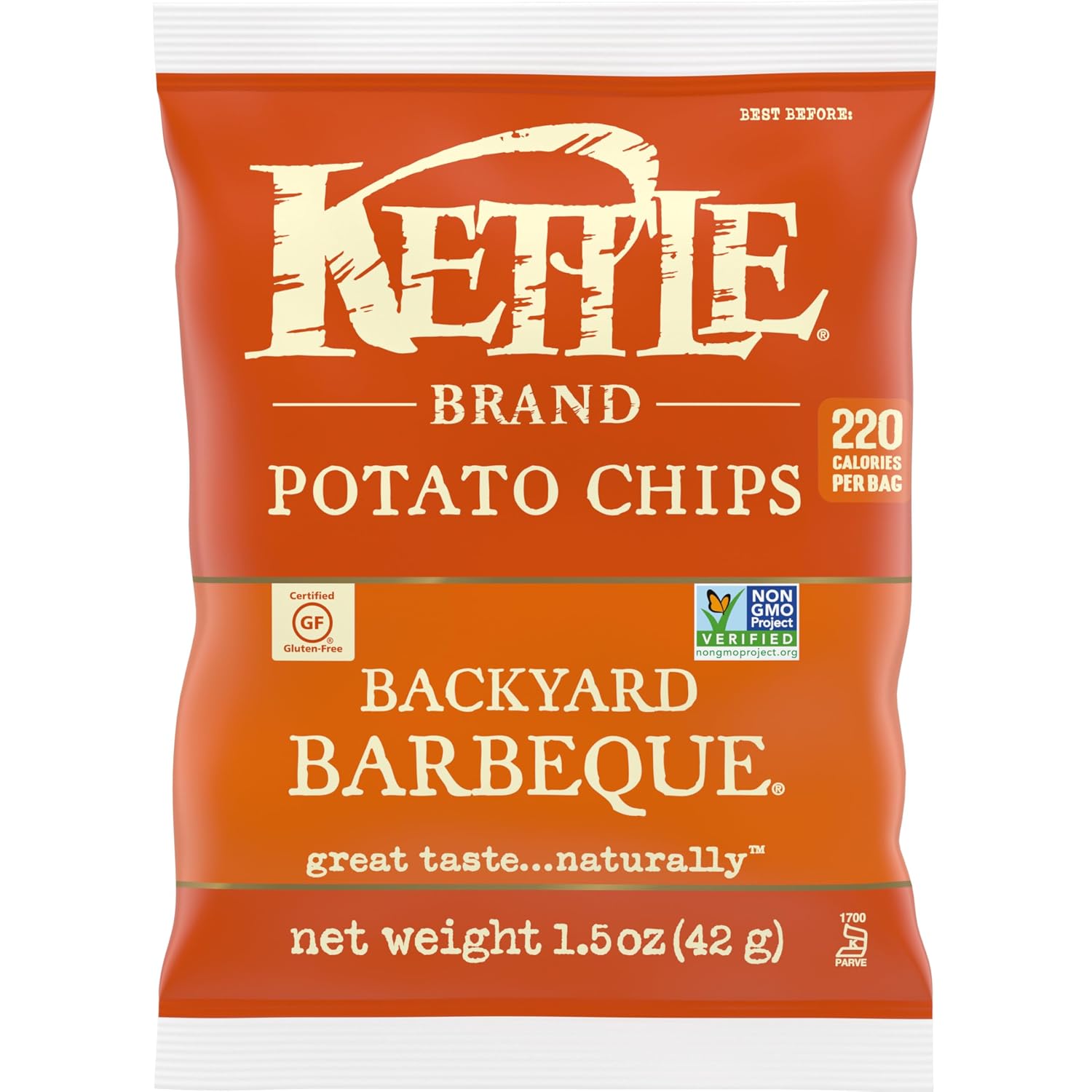 Kettle Brand Potato Chips, Backyard Barbeque Kettle Chips, 5 Oz