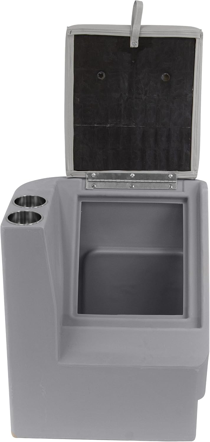 Wise 8WD1305L-1011 Deluxe Series Pontoon Left Lean Back Recliner Section, Grey/Navy/Blue