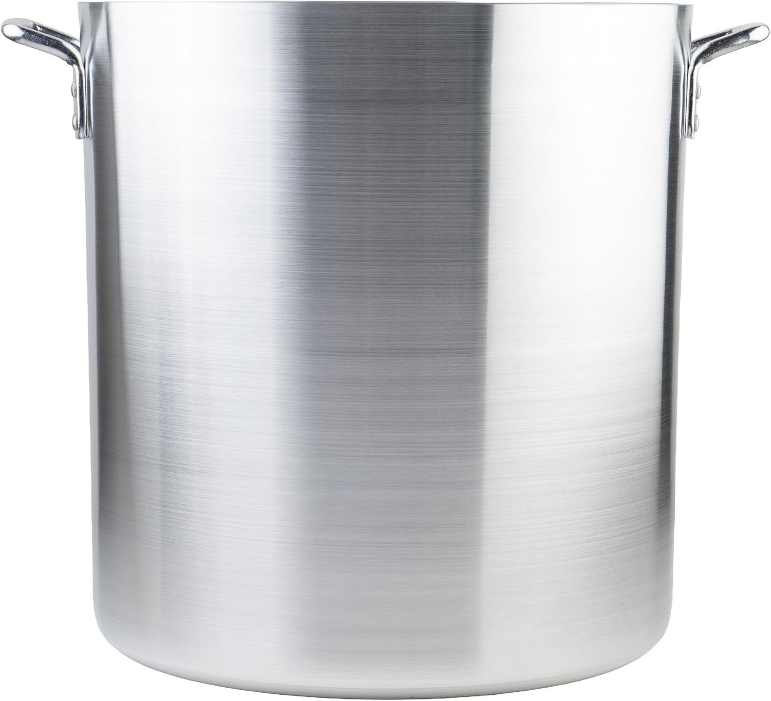 Winco 20 qt Aluminum Heavy-Duty Stock Pot | Thick walls, Riveted handles, Wide base, Great for Stocks, Soups, Pasta and Batch Cooking