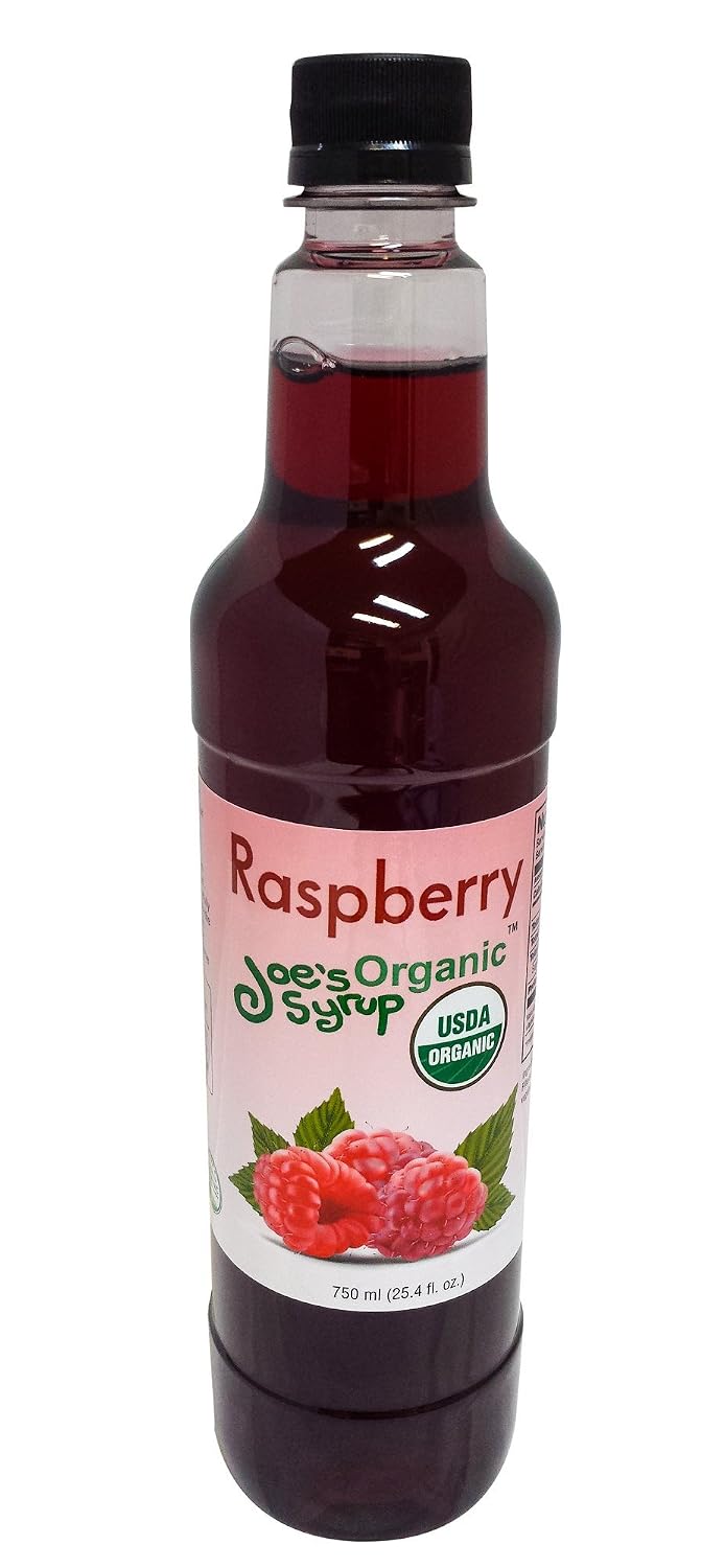 Joe’s Syrup Organic Flavored Syrup, Organic Strawberry, 750 ml | Vegan, gluten-free, Non-GMO, no HFCS; for cocktails & desserts