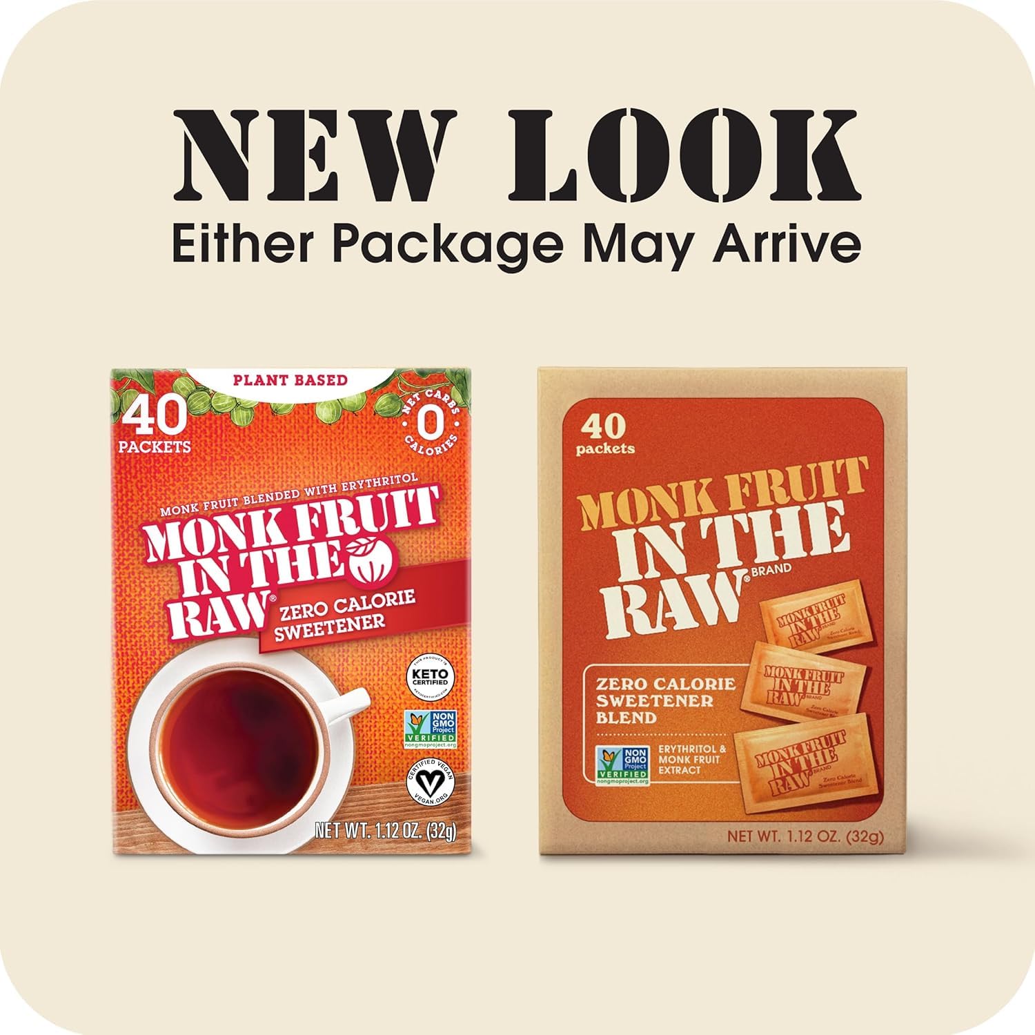 Monk Fruit In The Raw, Sweetener Bag, 1 LB