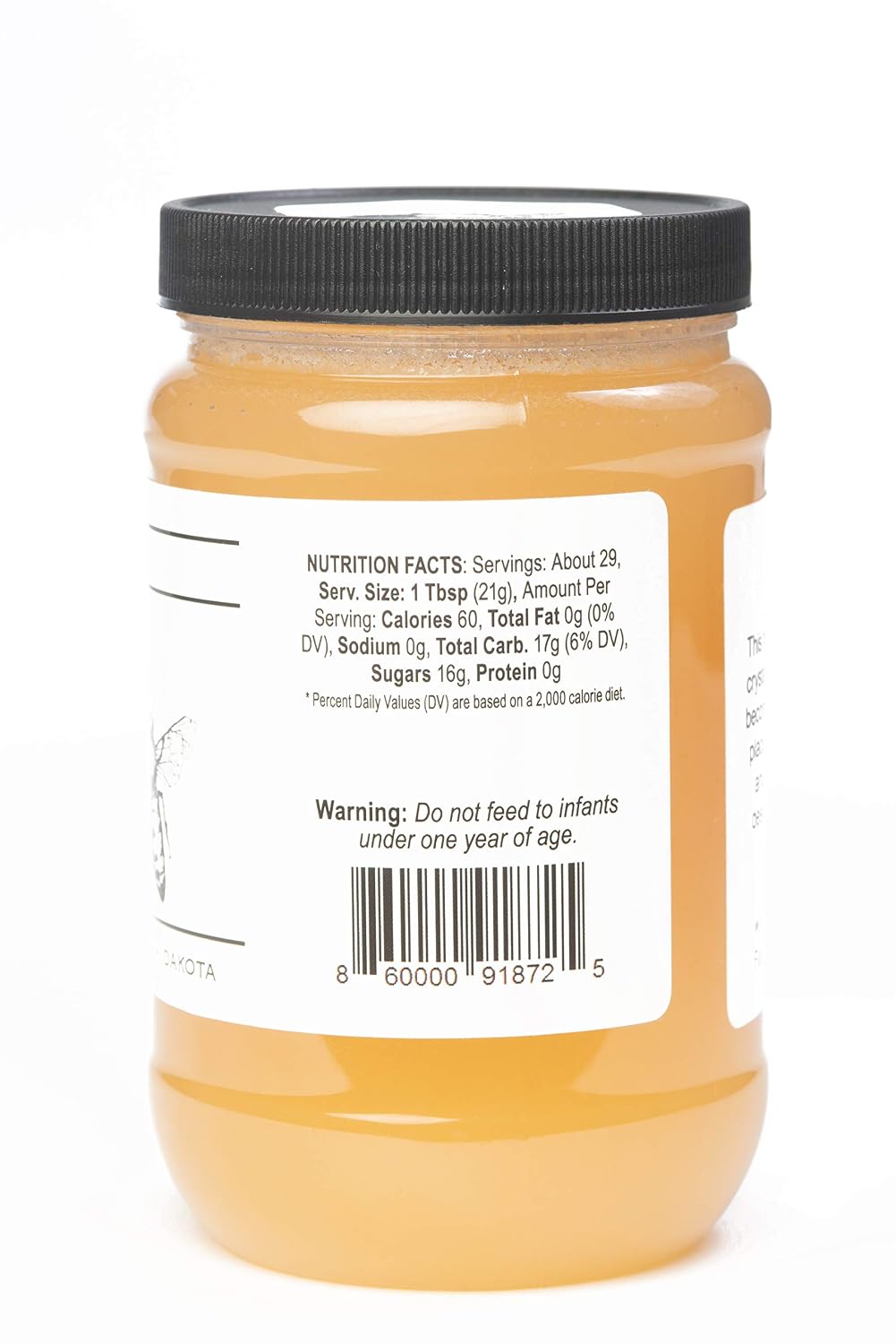 TJO Bees Raw and Unfiltered Honey (5 LB (80 OZ) Jar)