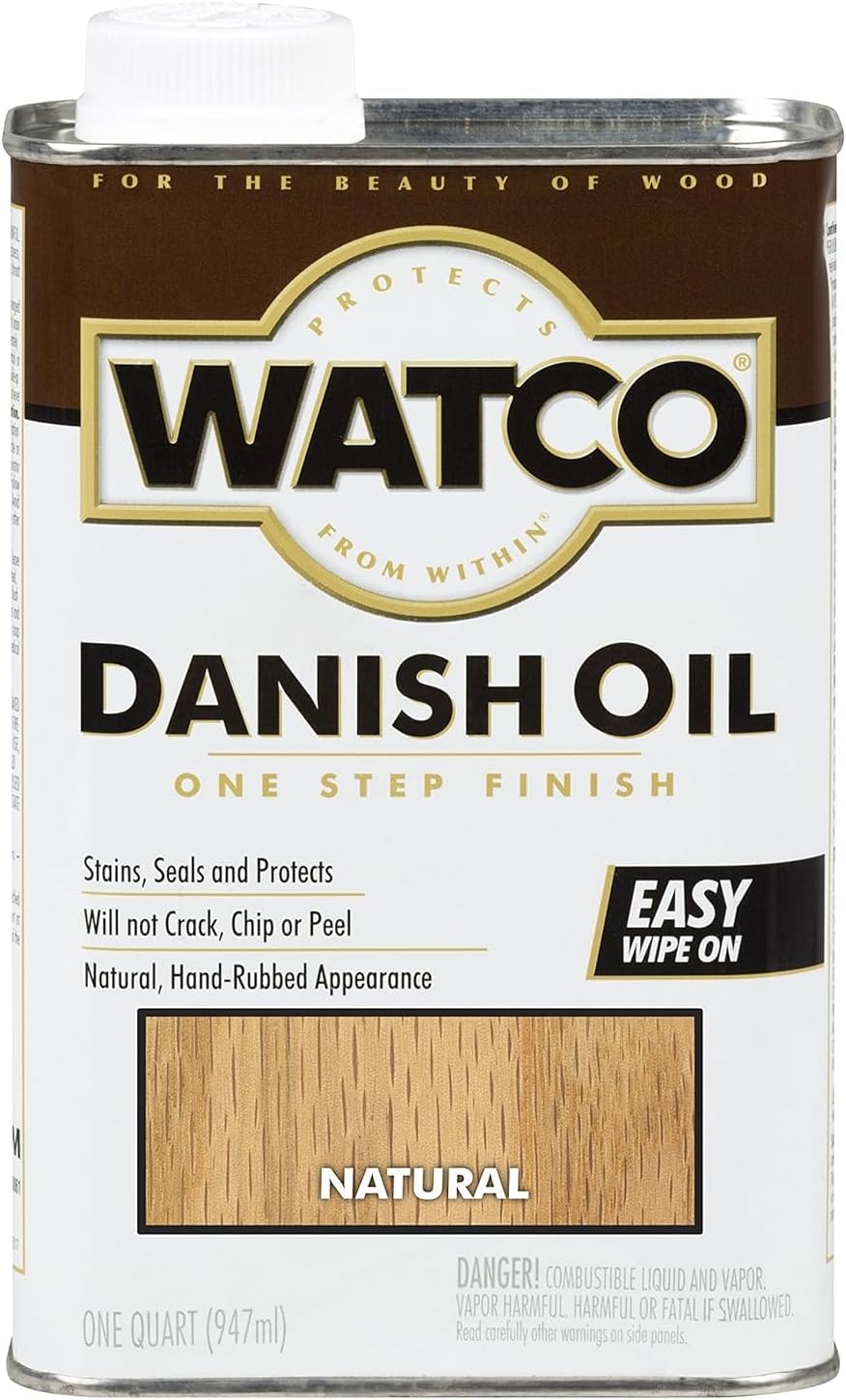 Watco 65351 Danish Oil Wood Finish, Pint, Black Walnut